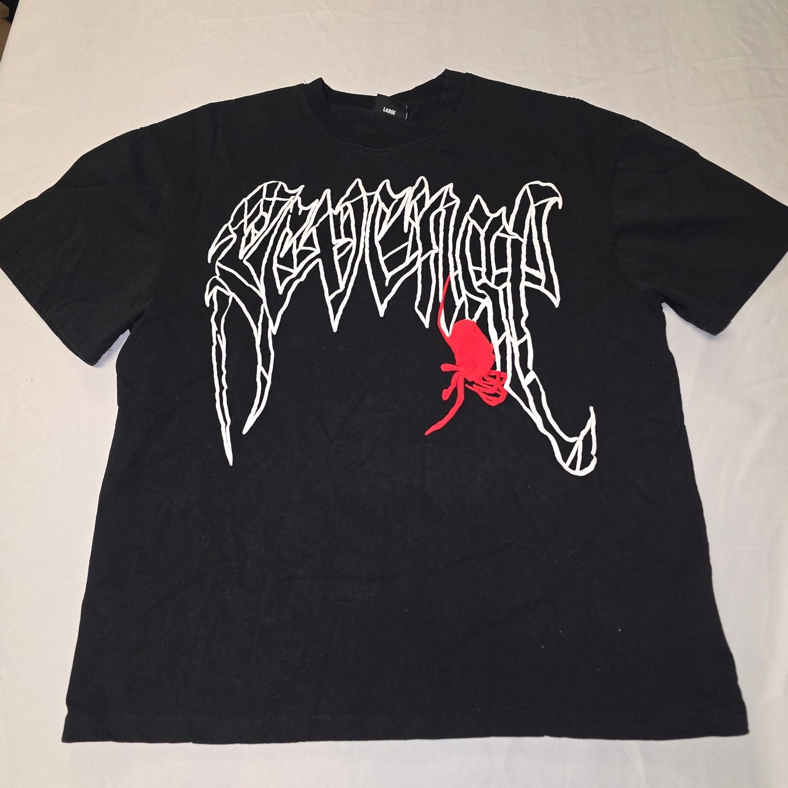 Revenge Black Spider Logo T-Shirt Large