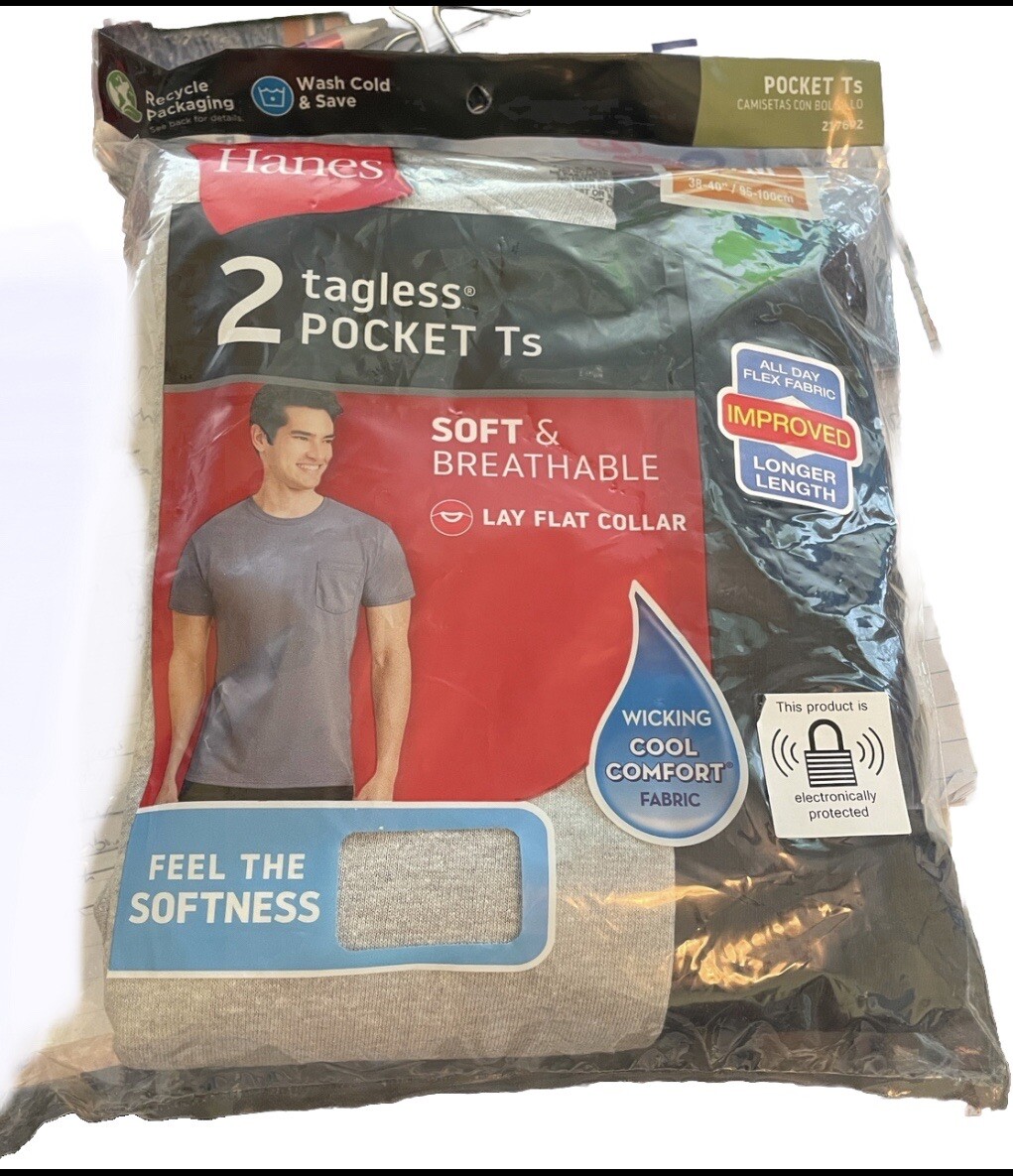 Hanes Men’s T-shirt single, 2 pack or 3 pack various colors available, new