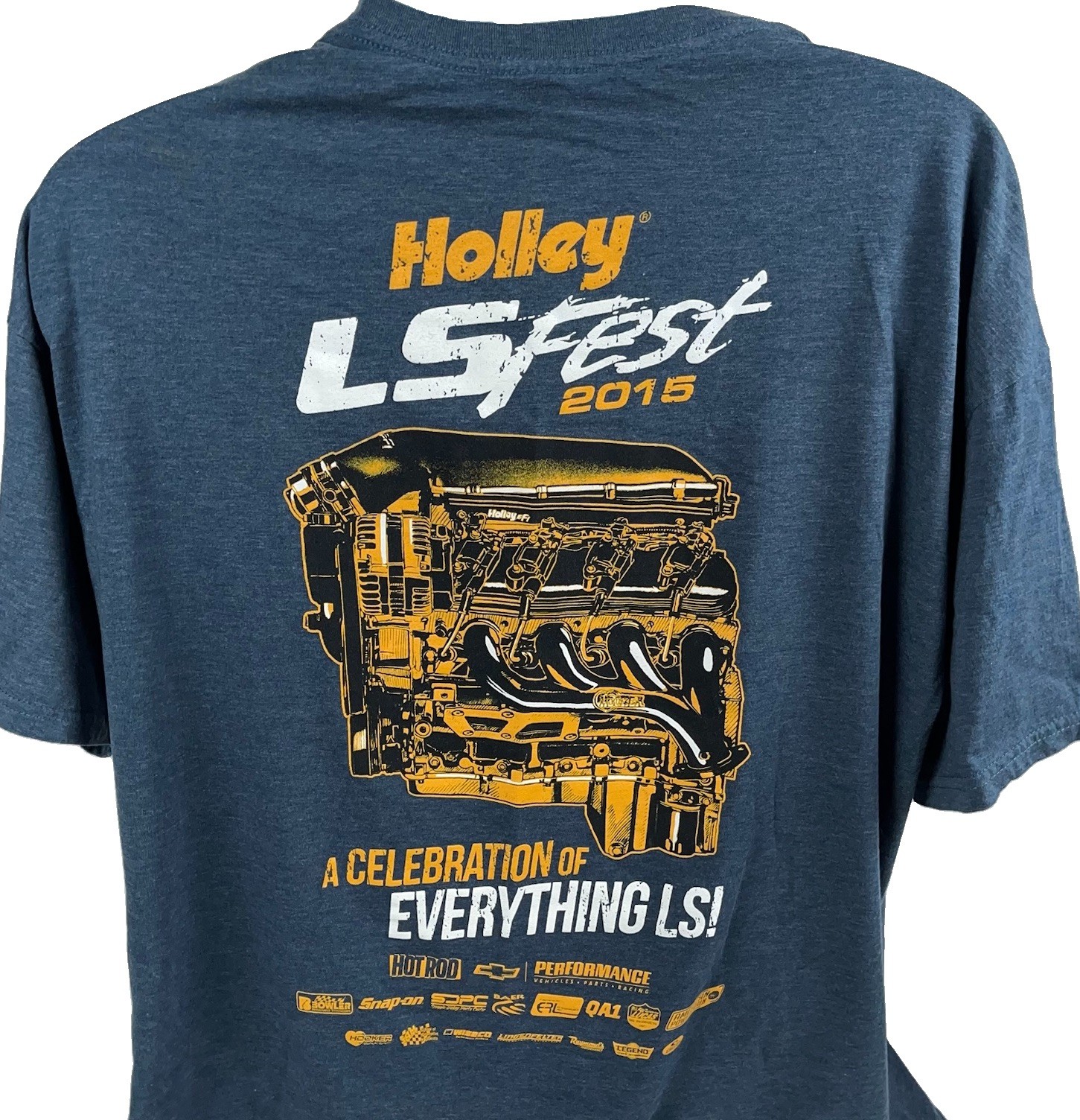 Holley LS Fest 2015 Official T-Shirt Size 2XL Cars Drag Racing Hot Rods