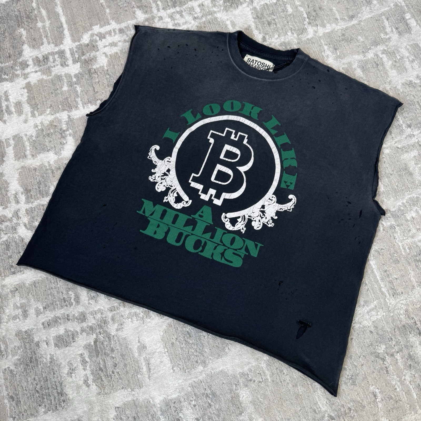 Satoshi Nakamoto Bitcoin Cut Off Shirt