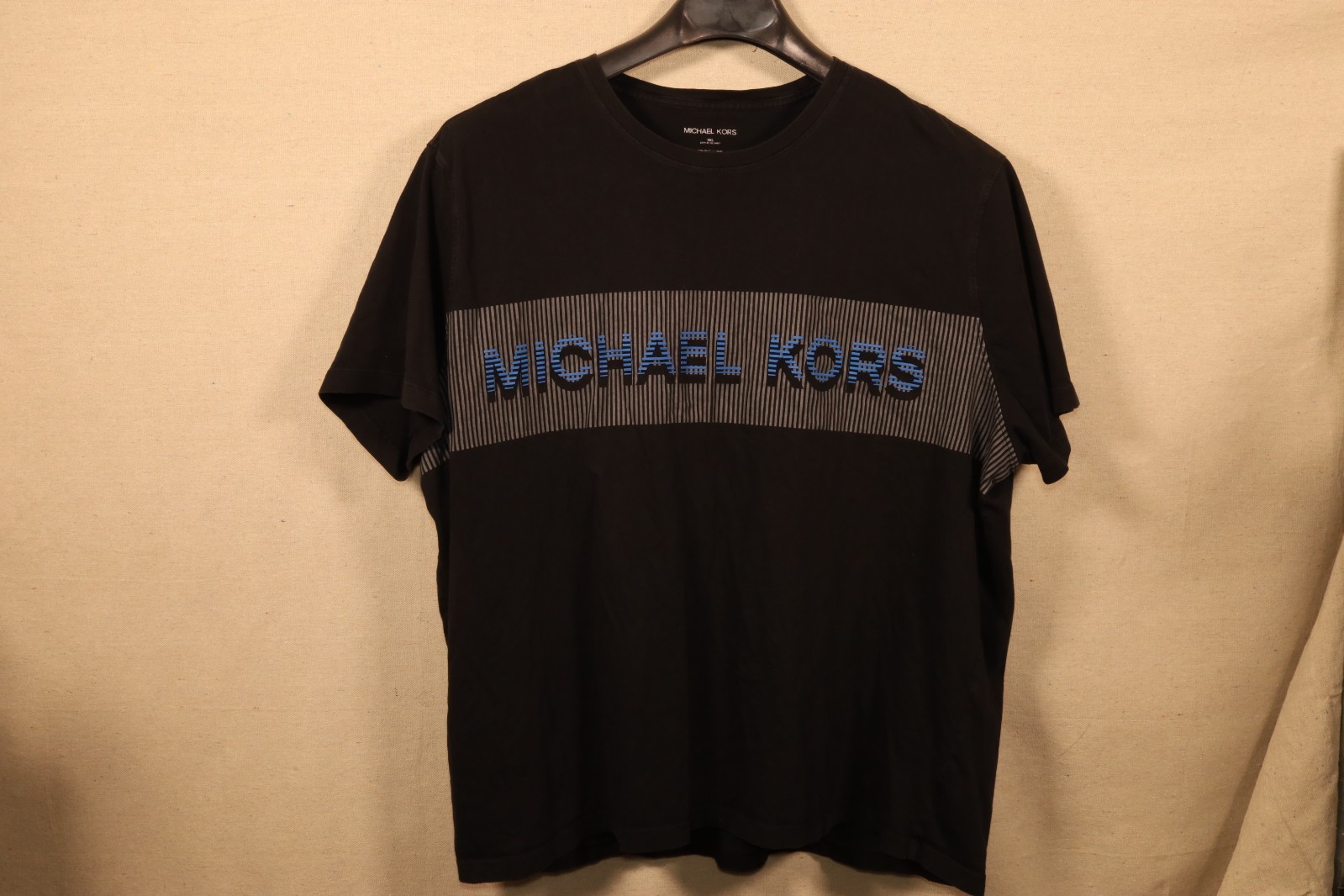 Men’s Michael Kors Short Sleeve Soft T-Shirt Black-Gray-Blue Size 2XL
