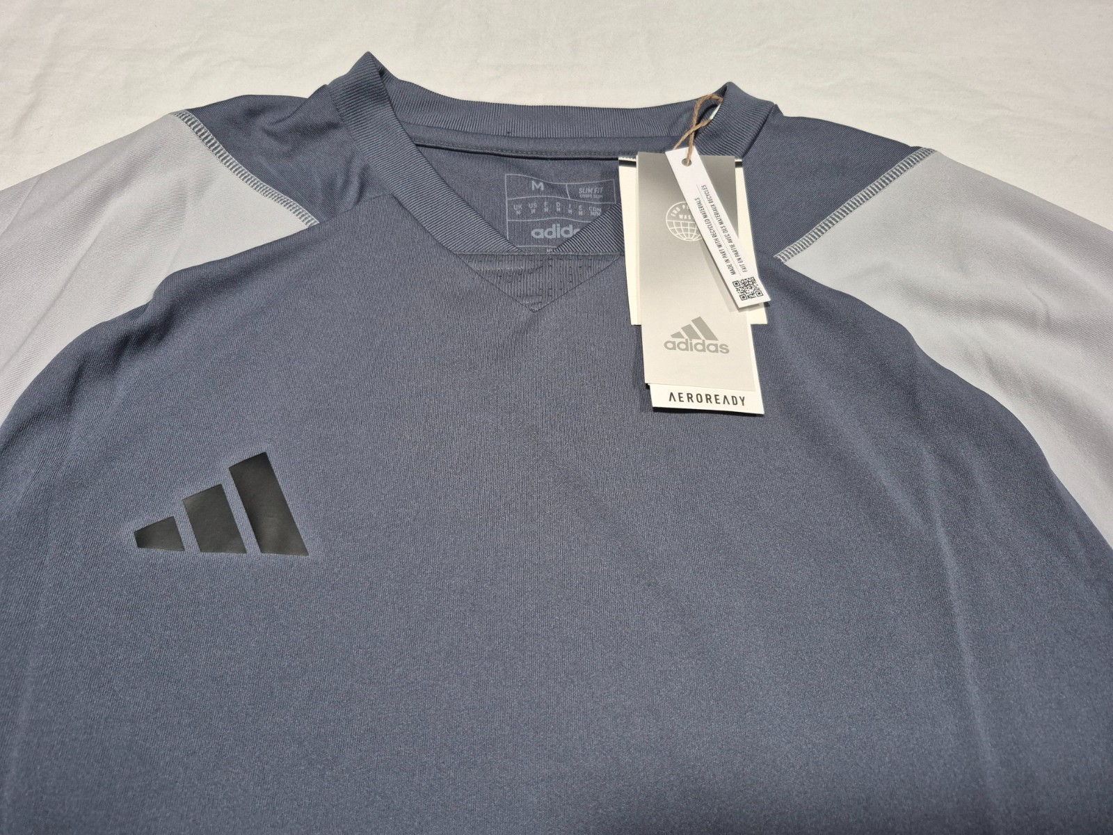 Adidas Mens Tiro 23 Competition Soccer Training Jersey Grey Shirt HP1906 SL