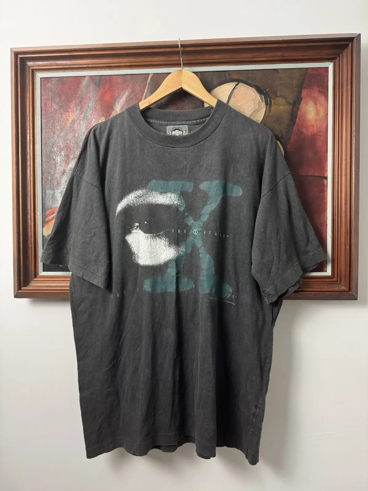 Reprint 90s X Files Series T Shirt Black Short Sleeve tee basic tee NH24729