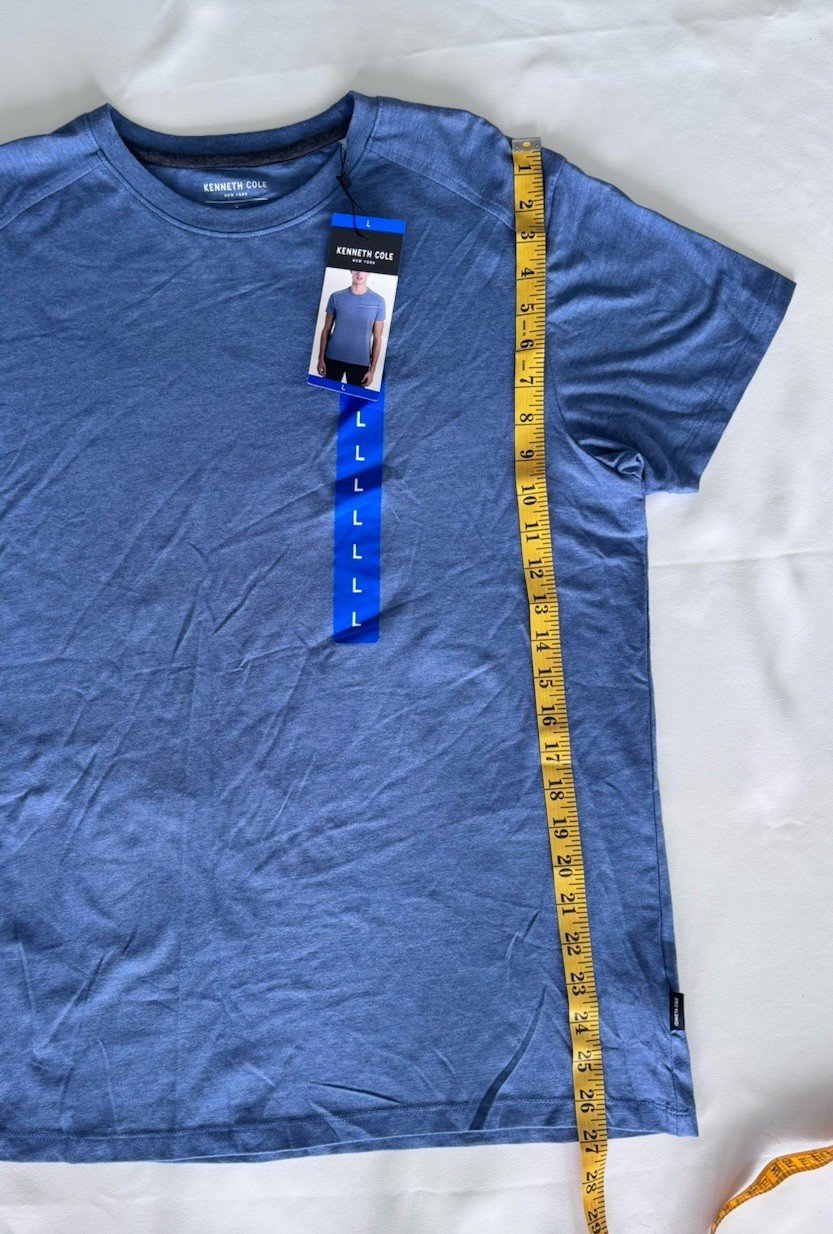 Kenneth Cole New York Men’s Blue Crew Neck T-Shirt Size Large NWT