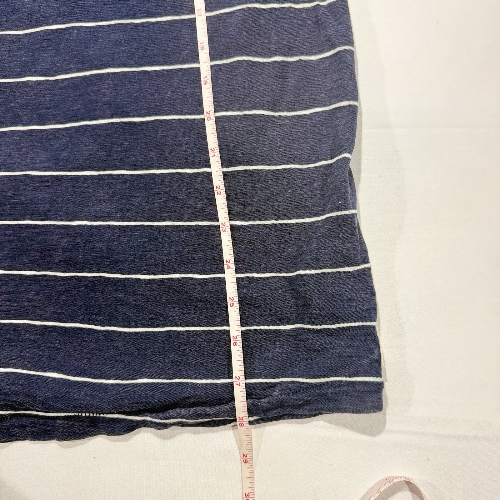 American Eagle Men’s Super Soft Striped Henley Tee Blue Size Large