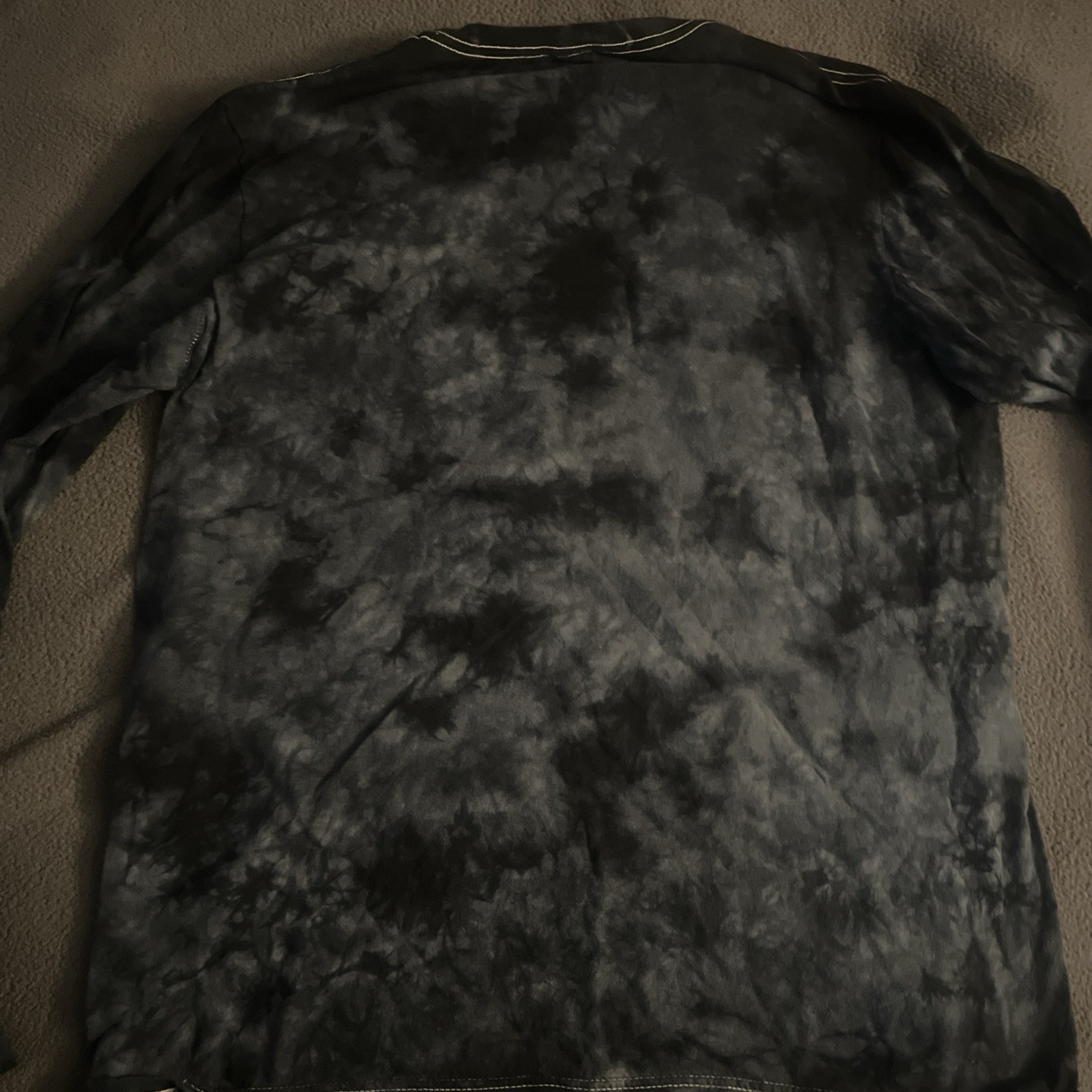 NASA T-shirt Men’s XL Black Gray Adult Long Sleeve Tie Dye USA Casual Outdoors