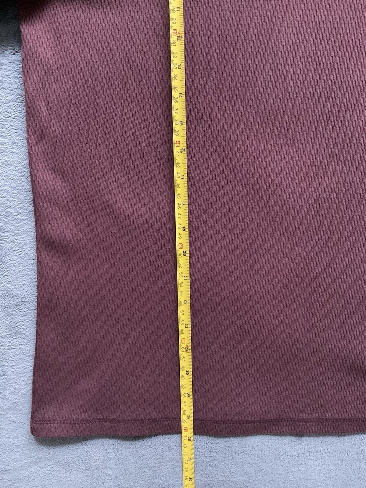 Taylor Stitch Thermal Waffle Crew Shirt Men’s 40(M) Long Sleeve Cotton Burgundy