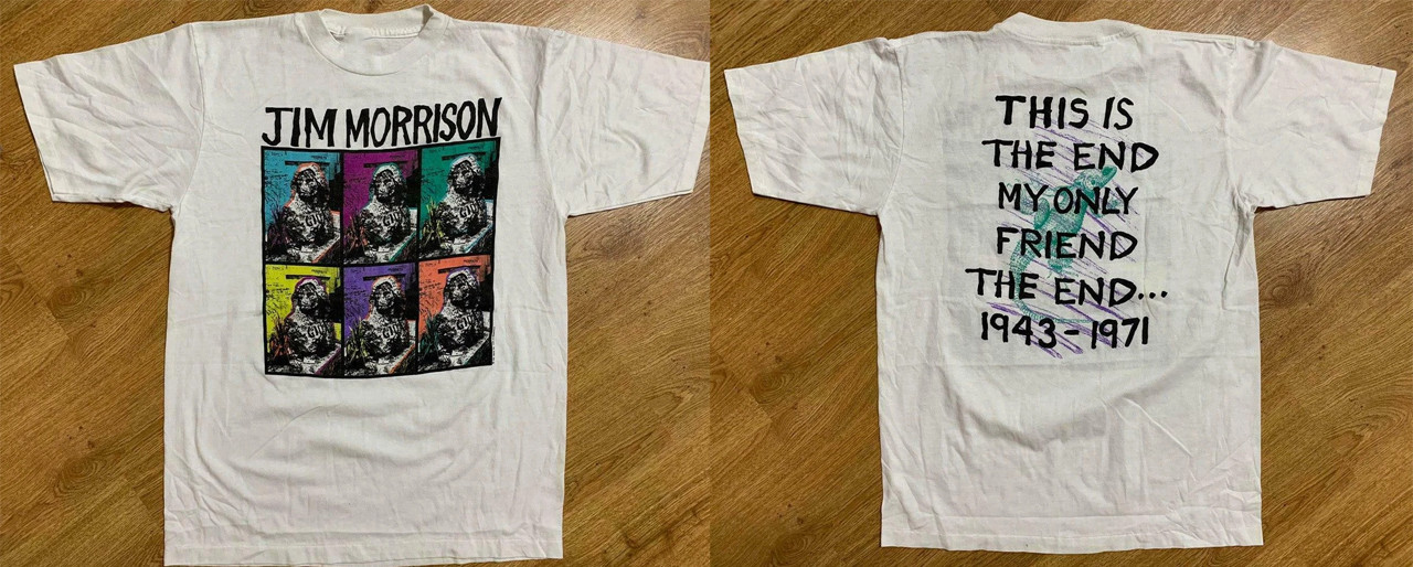 Rare Jim Morrison The Doors Memorial Tee T-Shirt