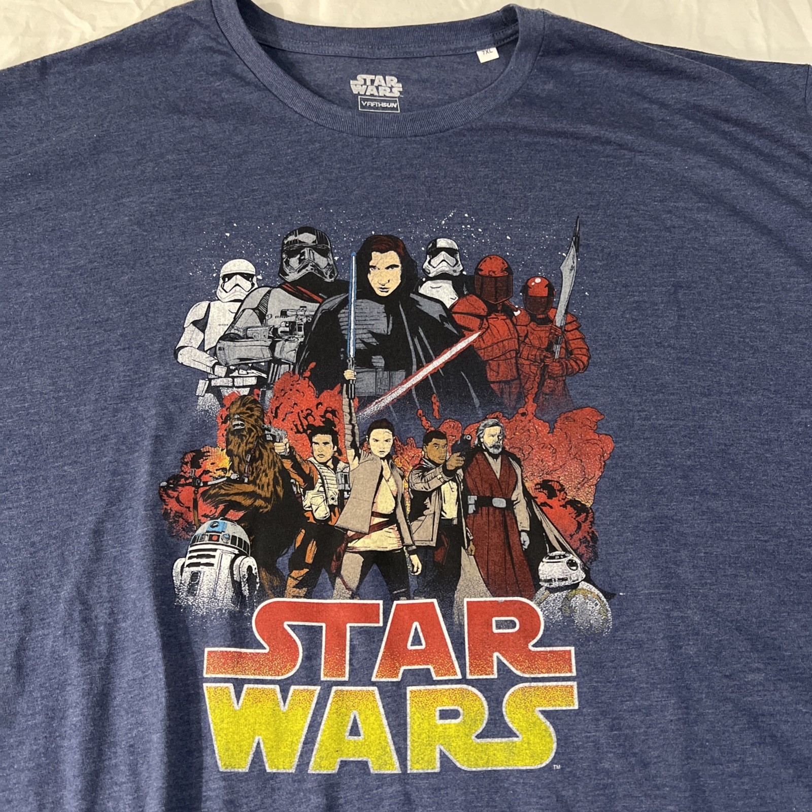 Men’s Seven Xl Graphic T-Shirt Star Wars Blue New Without Tags