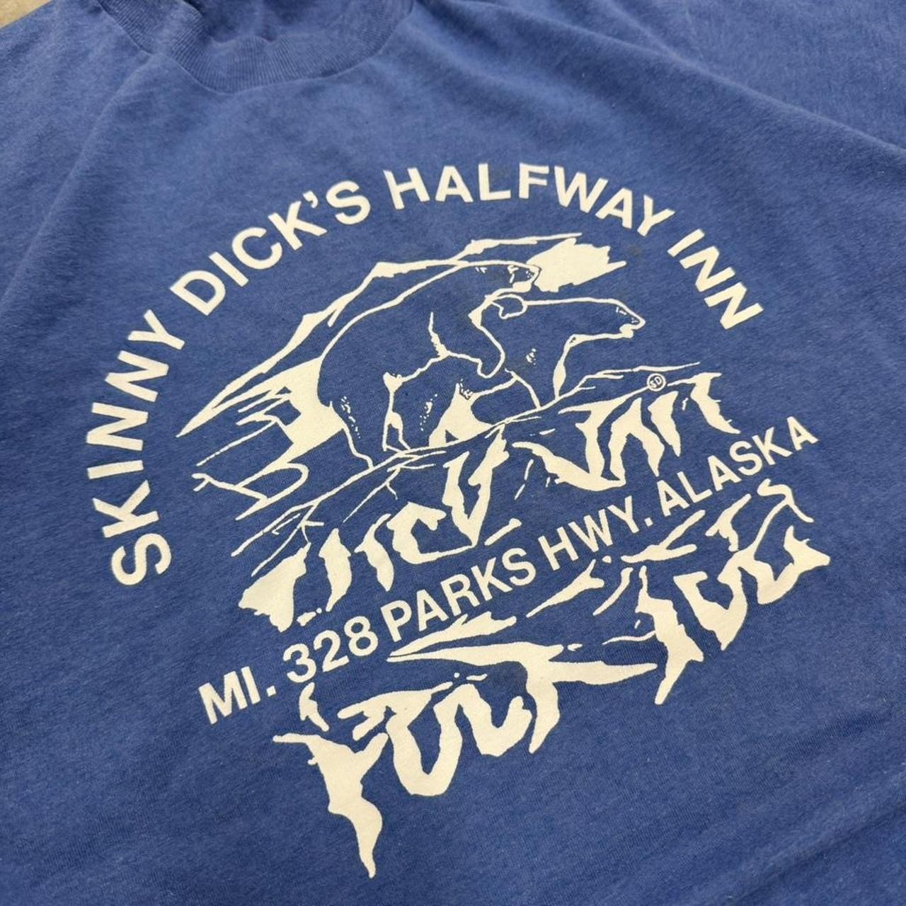 Vtg 90s Skinny Dick’s Halfway Inn Shirt Alaska Single Stitch Size Large