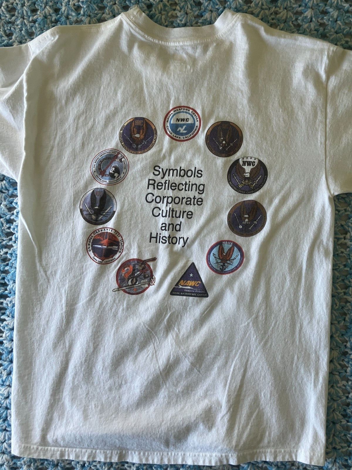 China Lake Naval Weapons Center Historical Patches T-shirt Size Medium