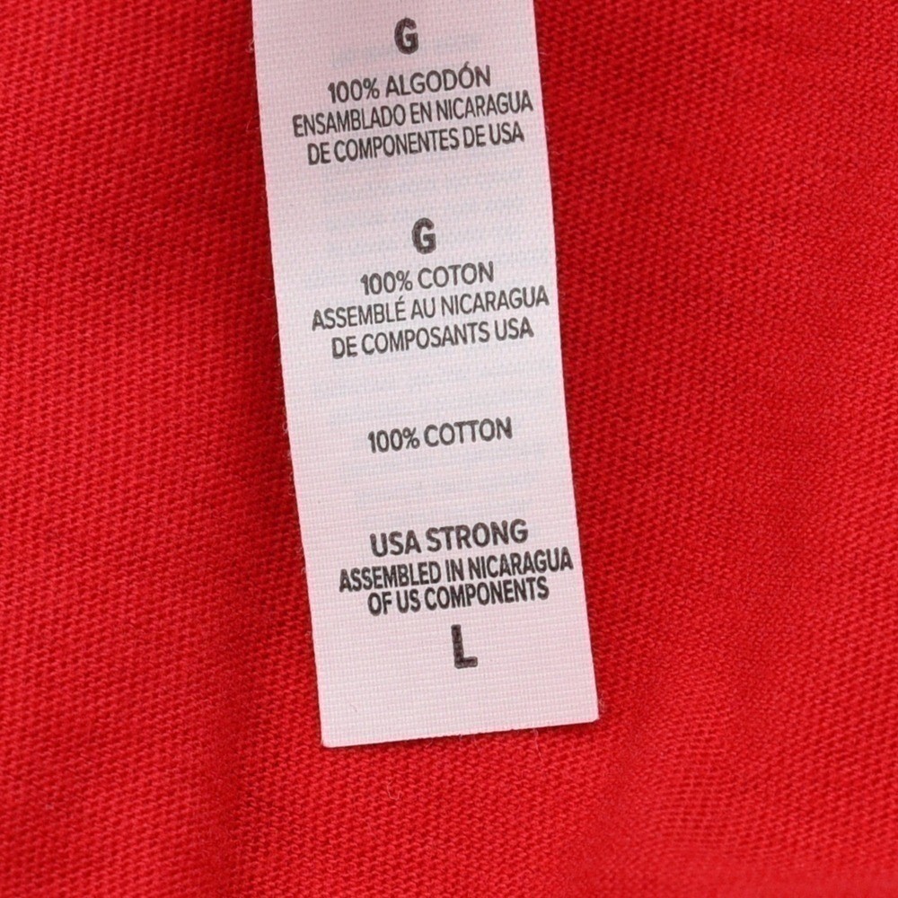 Bella+Canvas Graphic Tee Men L Short Sleeve T-Shirt Baseball Softball Sport Red