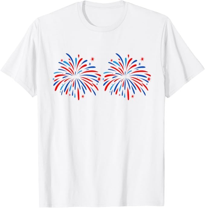 Funny Im Just Here for The Fireworks 4th of July Couple T-Shirt