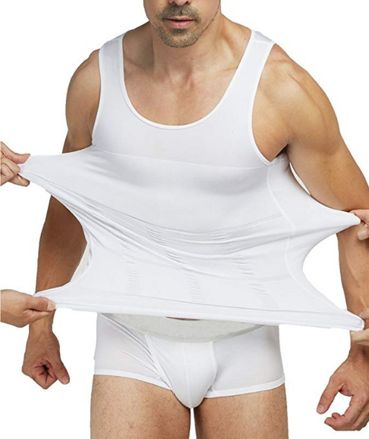 Mens Body Shaper Toning Vest Compression Shirt Tank Top Shapewear Slim Underwear
