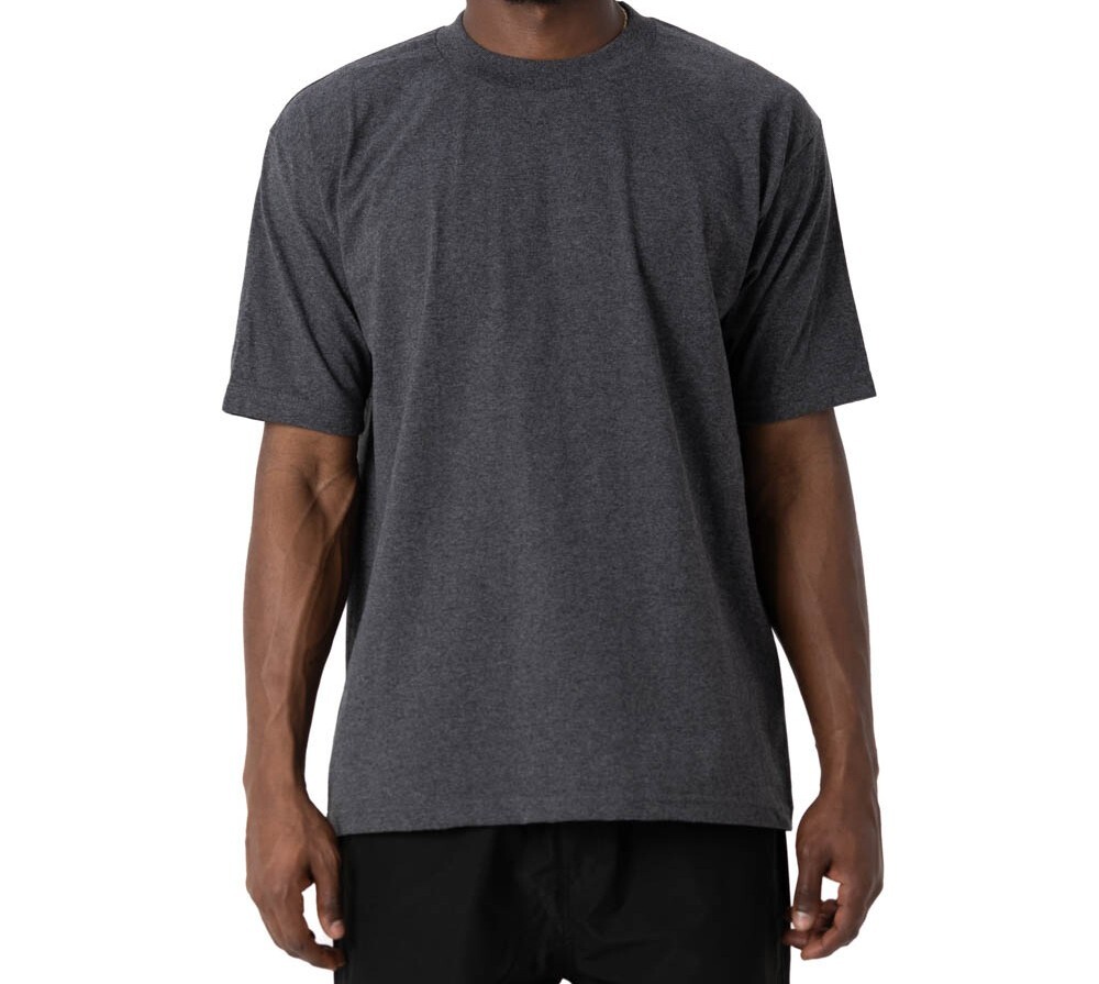 Pro Club Men’s Heavyweight Plain Cotton Short Sleeve Crew Neck T-Shirt Big Tall