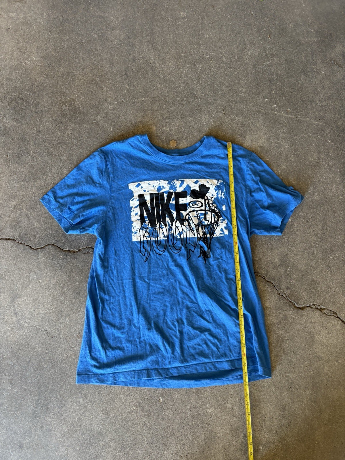 Nike The Nike Tee Men’s L Blue Crew Neck Short Sleeve Graphic Logo T-Shirt