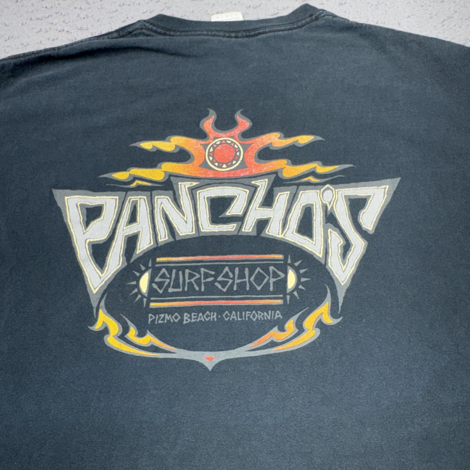 Panchos Surf Shop Shirt Mens Large Black Fader Pismo Beach Streetwear California