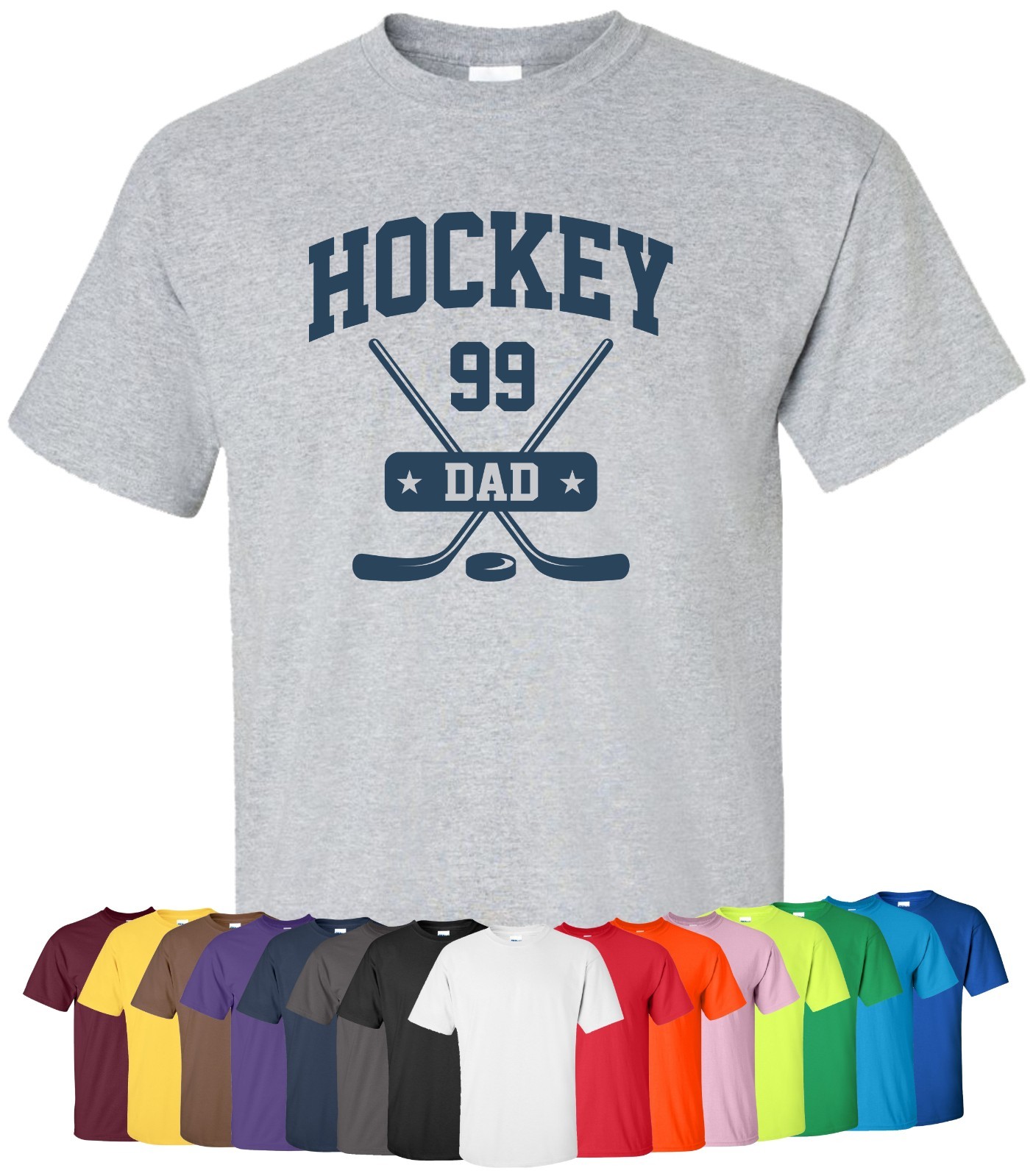 Personalized “Hockey Dad” T-Shirt Sz S-4XL sports ice roller team parent custom