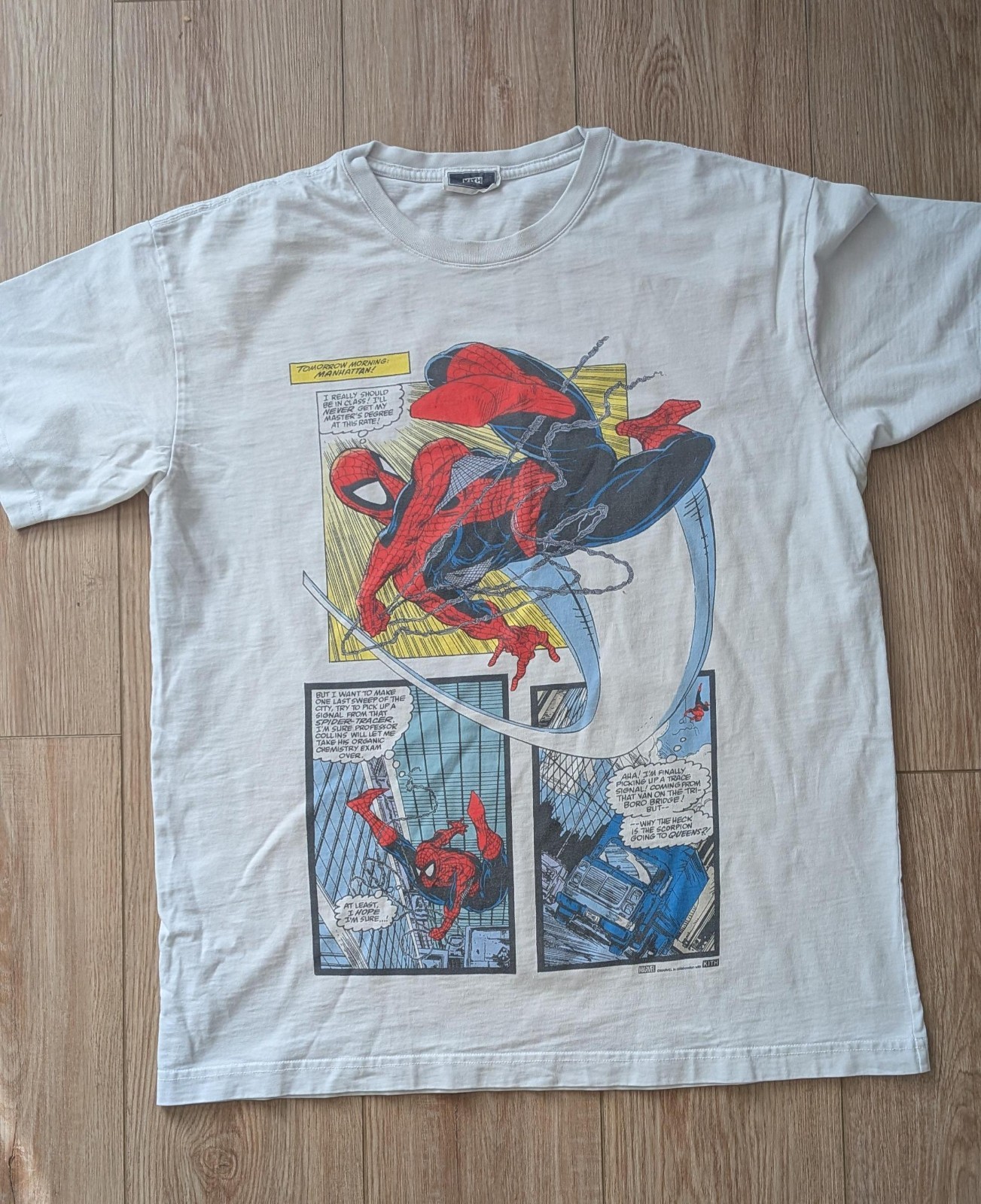 Rare KITH x Marvel Spider-Man Comic Shirt Size Large – Good Condition