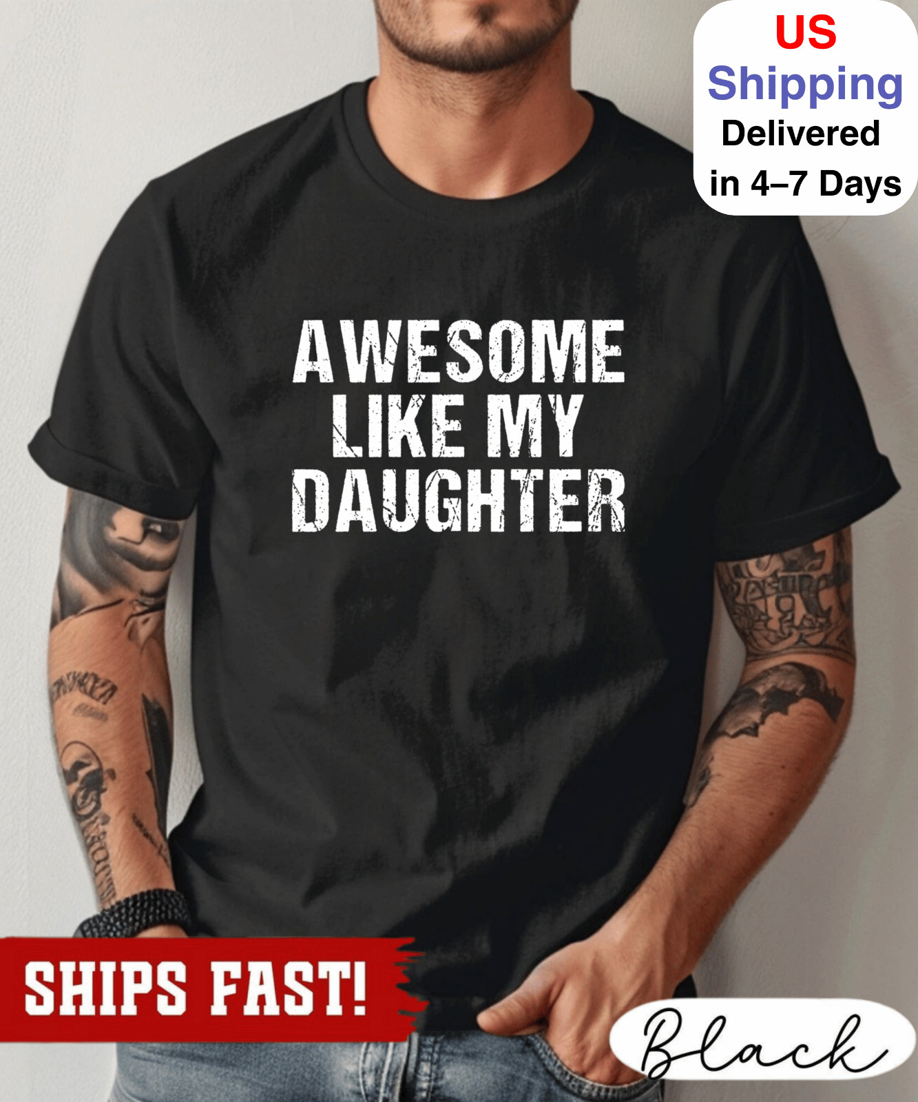 Awesome Like My Daughter Trendy Shirt, Funny Shirt Men, Daughter Gift, Husband S