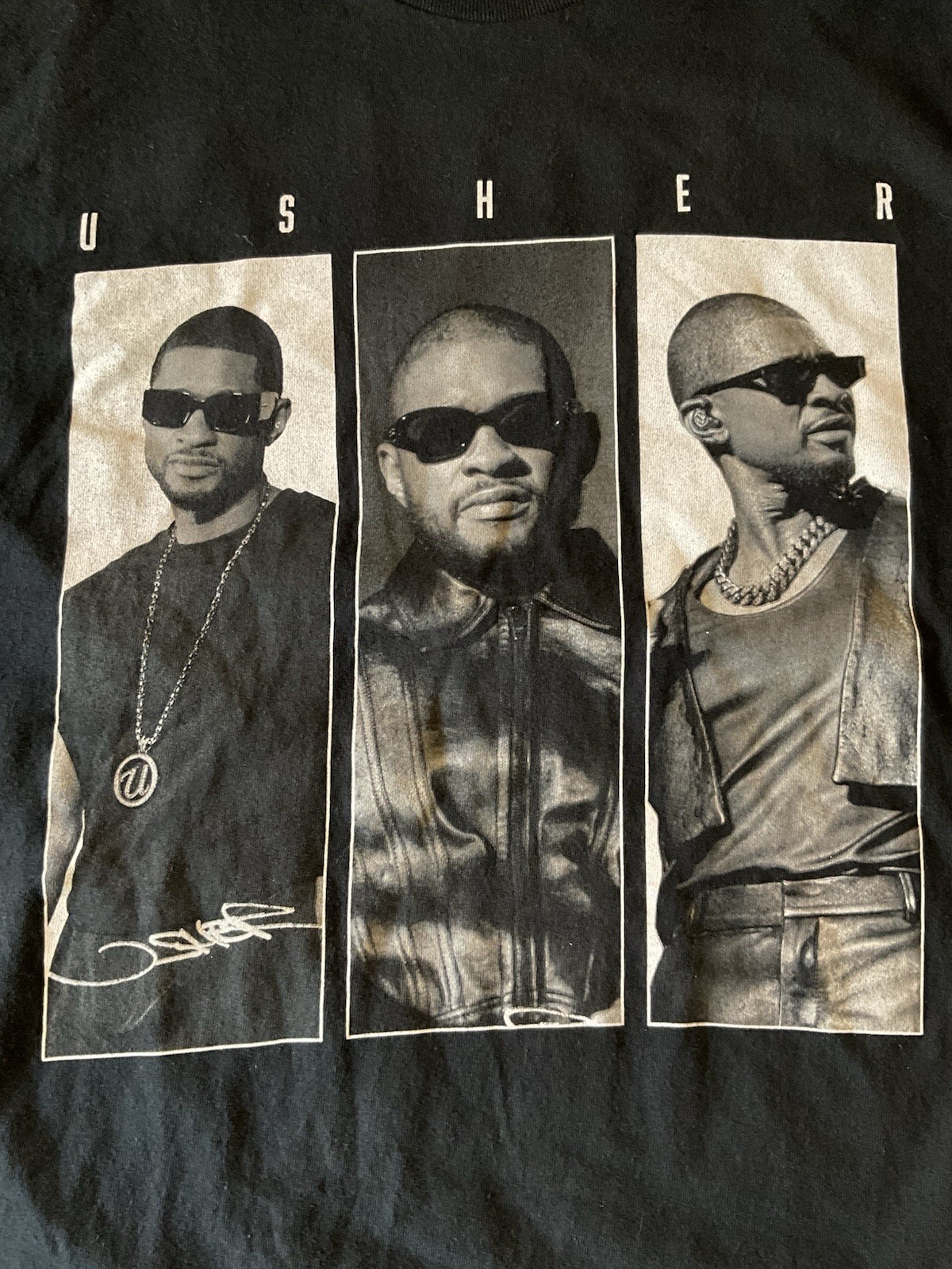 Usher Past Present Future Tour Concert T-Shirt 2024 Houston Tx Toyota Center SzM
