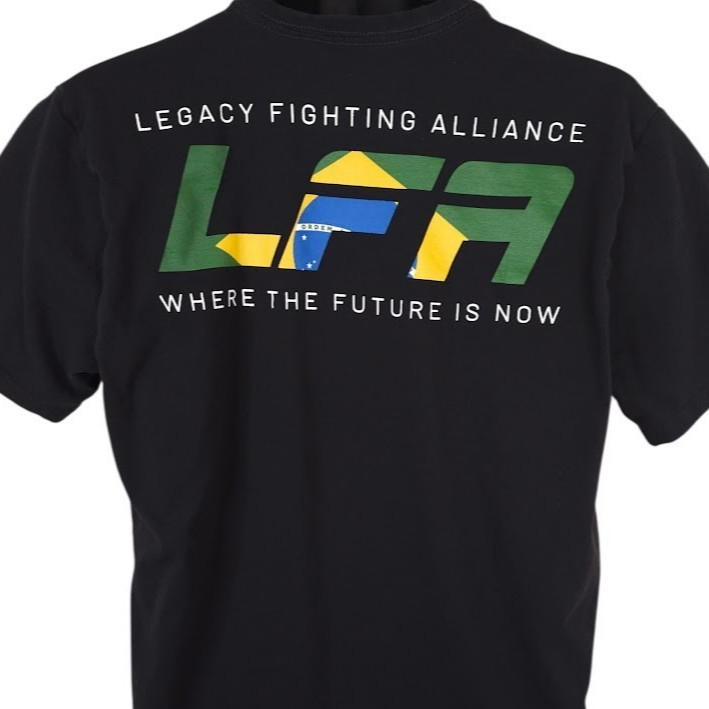 LFA T Shirt Mens Size Large Black Legacy Fighting Alliance Brazilian Flag Venum