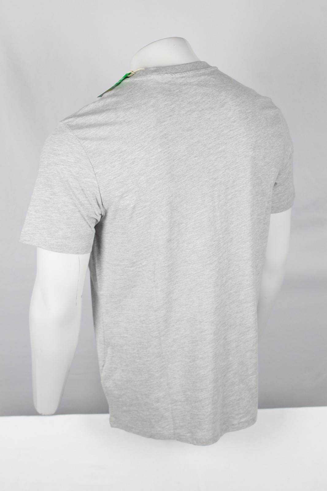Guess Men’s Rickinson Logo Crew T Shirt Embroidered Light Heather Gray Black