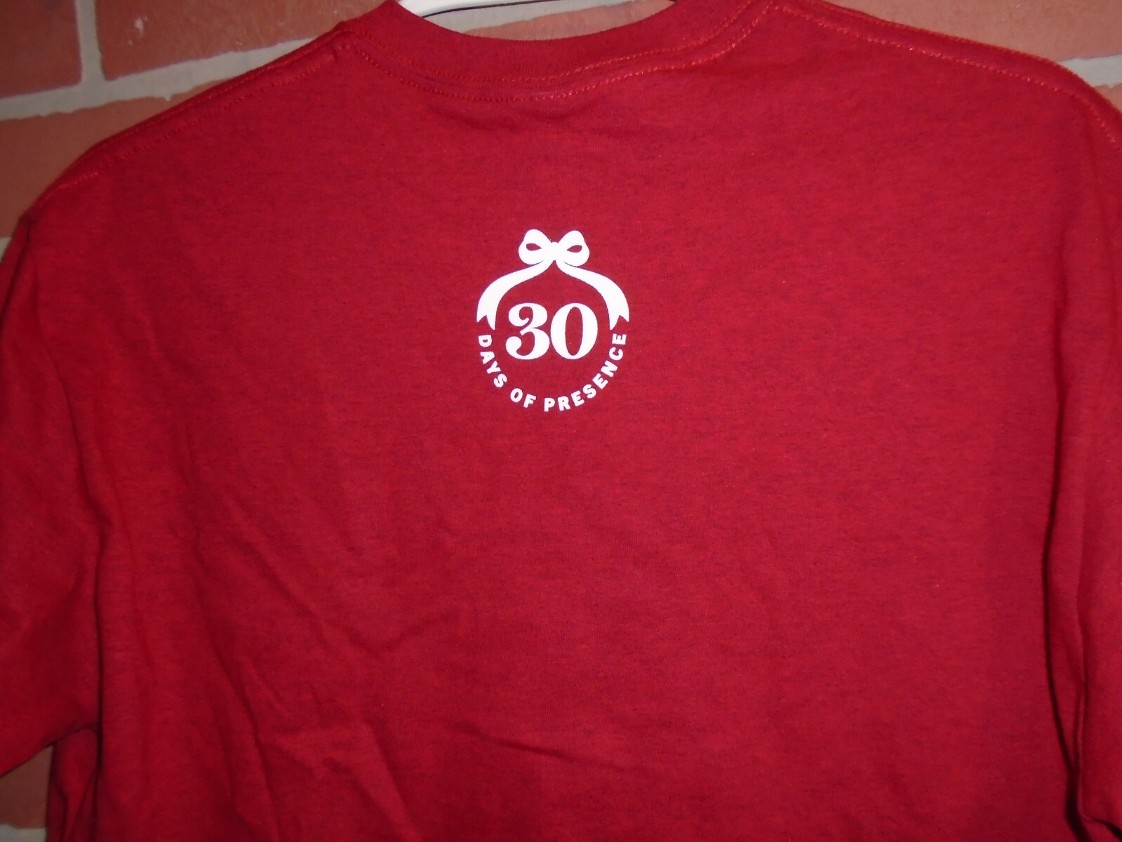 30 DAYS OF PRESENCE MENS PRESENCE IS A VIRTUE TSHIRT SIZE MEDIUM WORN 3 TIMES