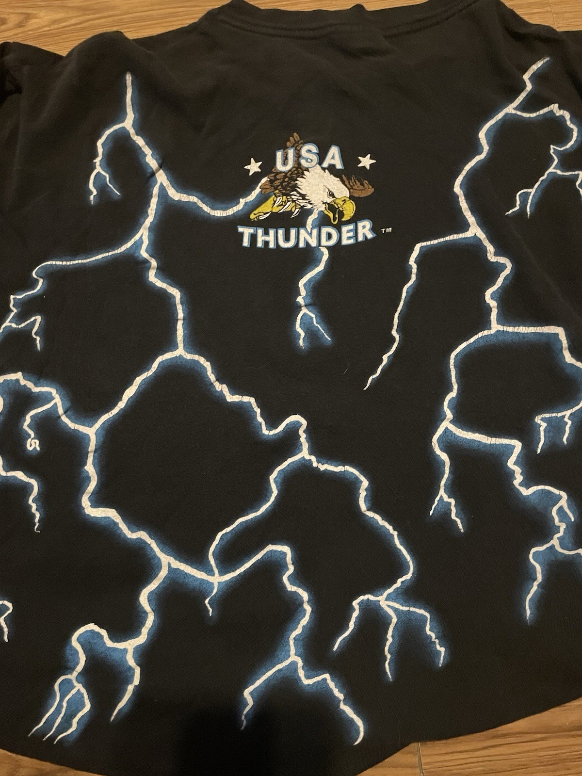 Vintage 90s American Thunder Grizzly Bear Shirt Size XL USA Single Stitch Aop