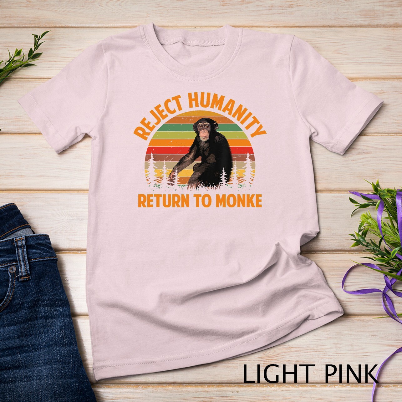 Funny Reject Humanity Return to Monke Meme Monkey Evolution Unisex T-shirt