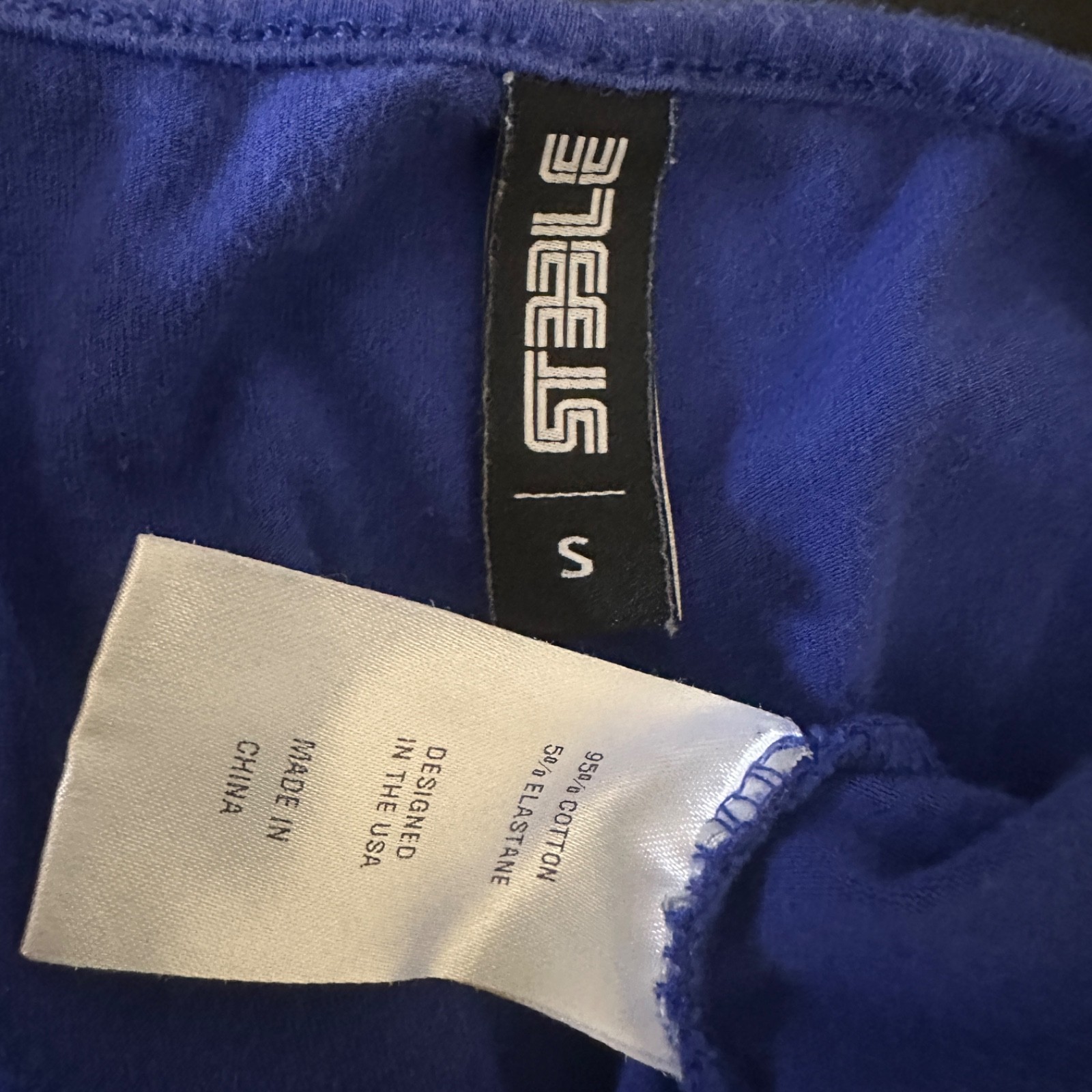 Steele Tank Top Small Gently worn 95% cotton/5% elastane 18″ armpit to armpit