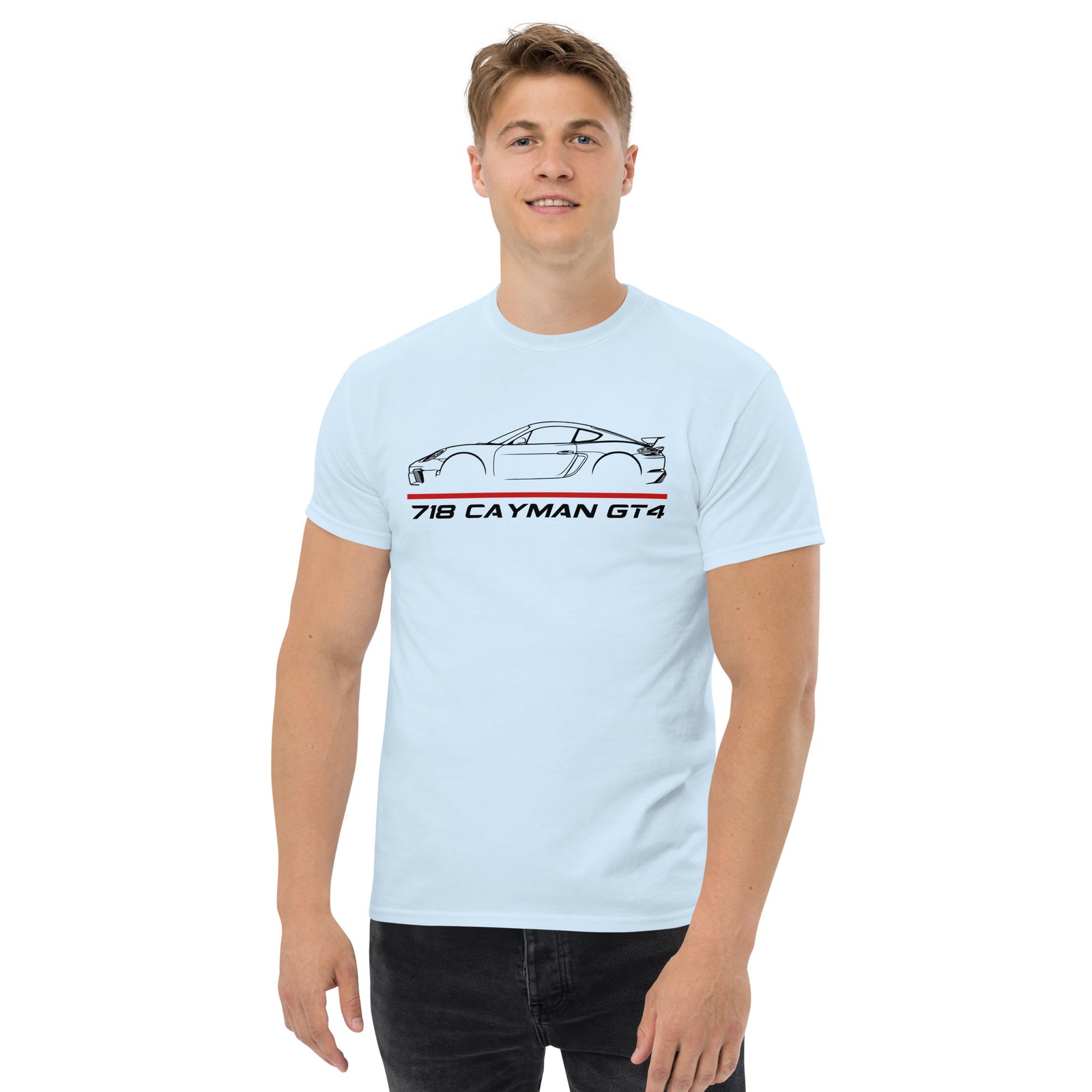 718 Cayman GT4 Flat Six Boxer Performance Graphic T-Shirt Gift