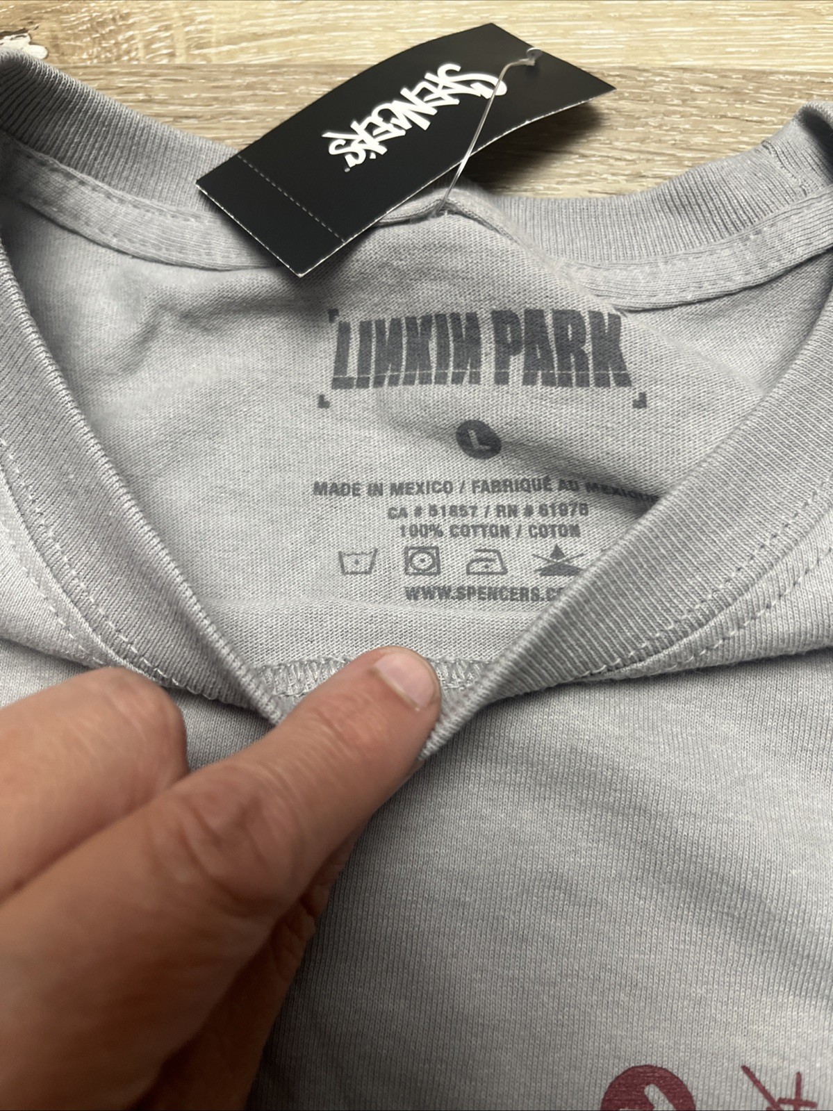 Linkin Park T-Shirt Large Gray Rock Band Hybrid Theory Graphic Tee Spencers