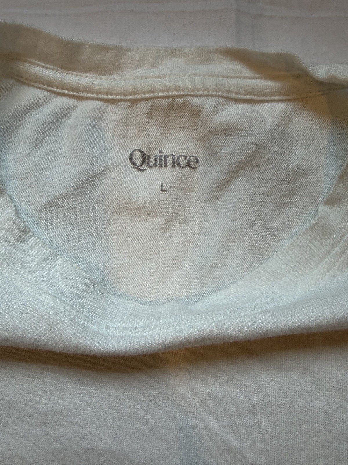 Quince Men’s Cotton Modal Crew Neck Tee White Size Large Basic Undershirt