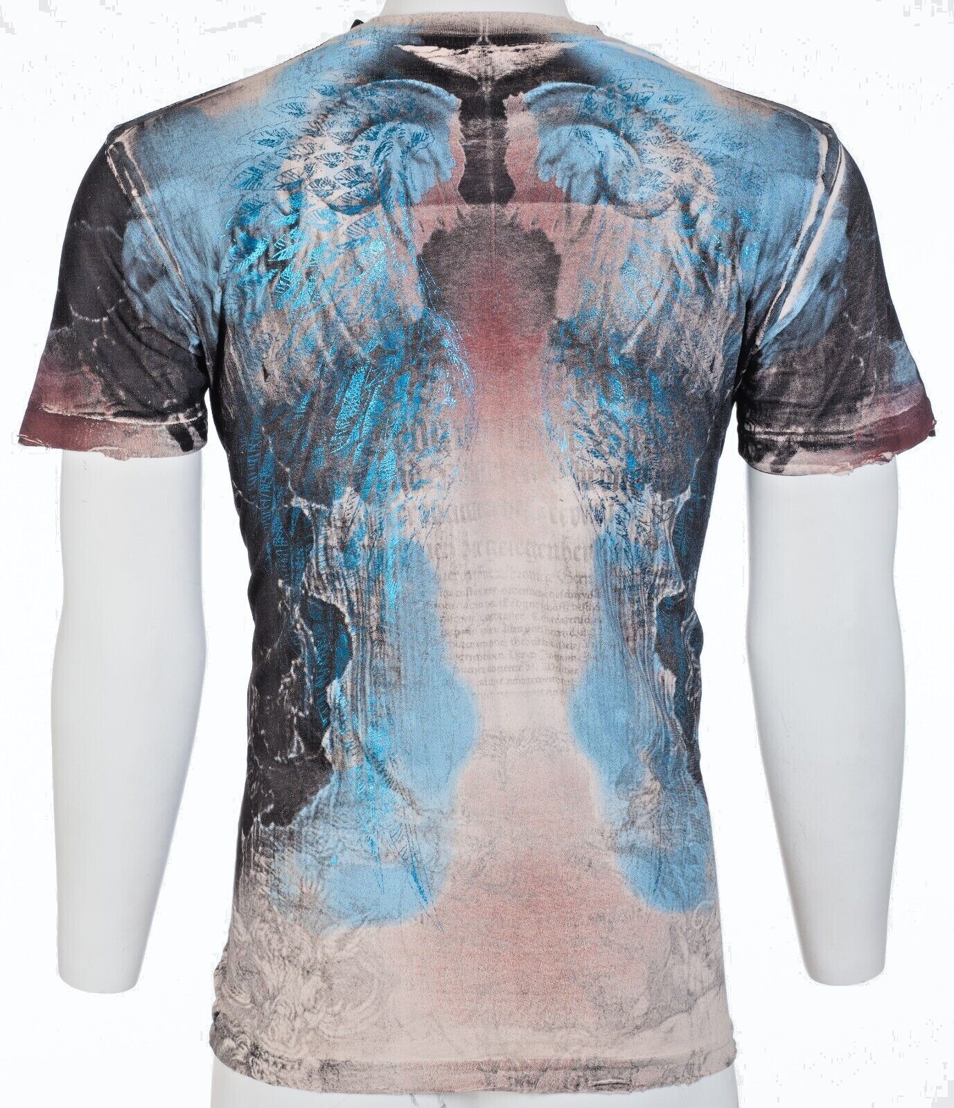 Rare $62 AFFLICTION Sand MARCO Short Sleeve Slim Fit Y2K T-shirt MMA Elite NWT