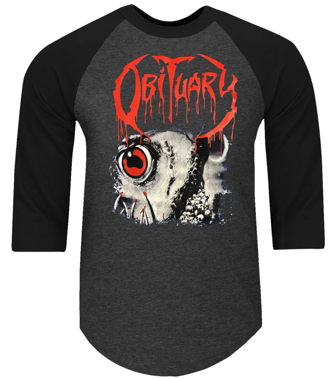 Obituary Chopped in Half Death Metal Band Raglan 3/4 Sleeve (Multiple Variation)