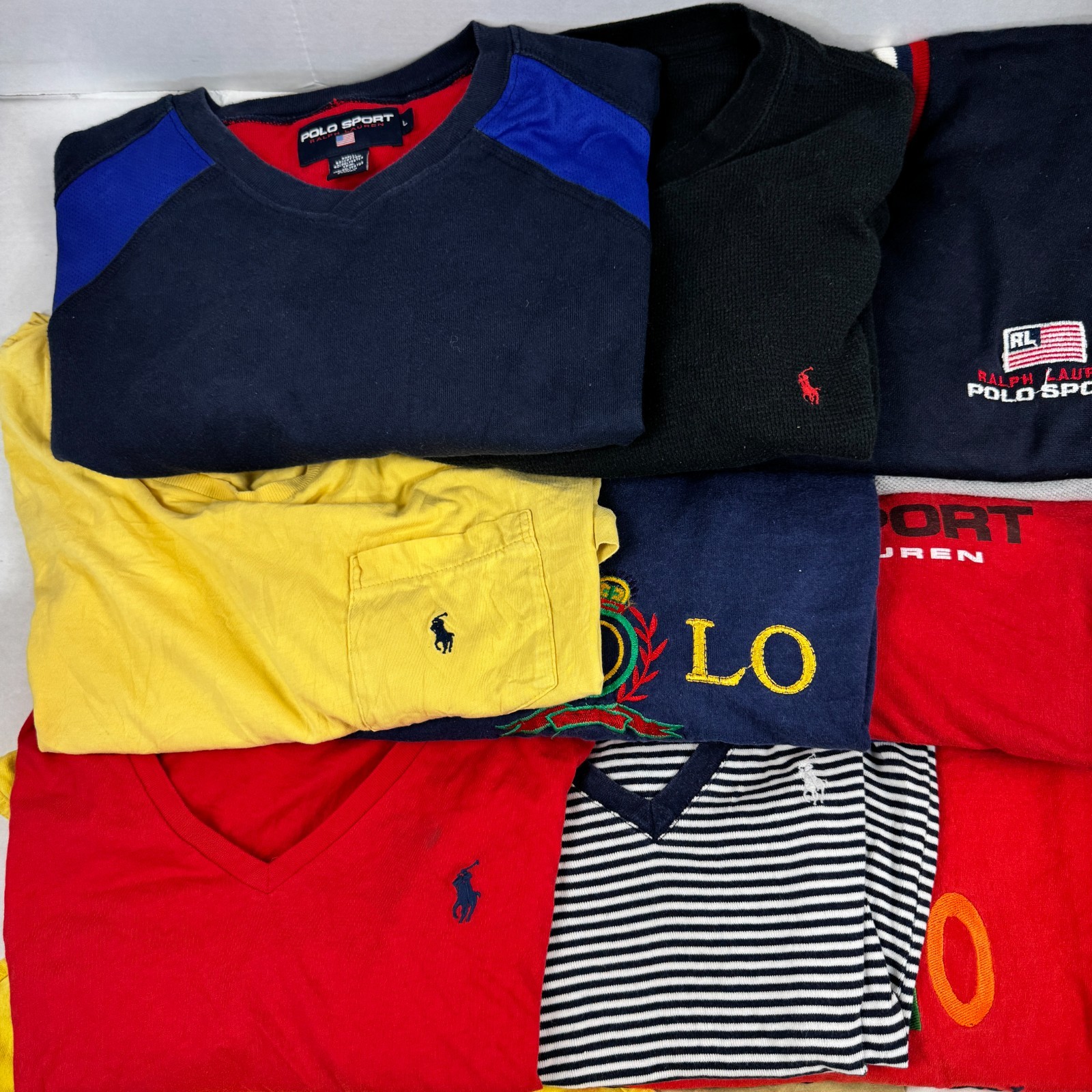 Wholesale Lot of 25 Ralph Lauren Men’s T-Shirts (Assorted Sizes)