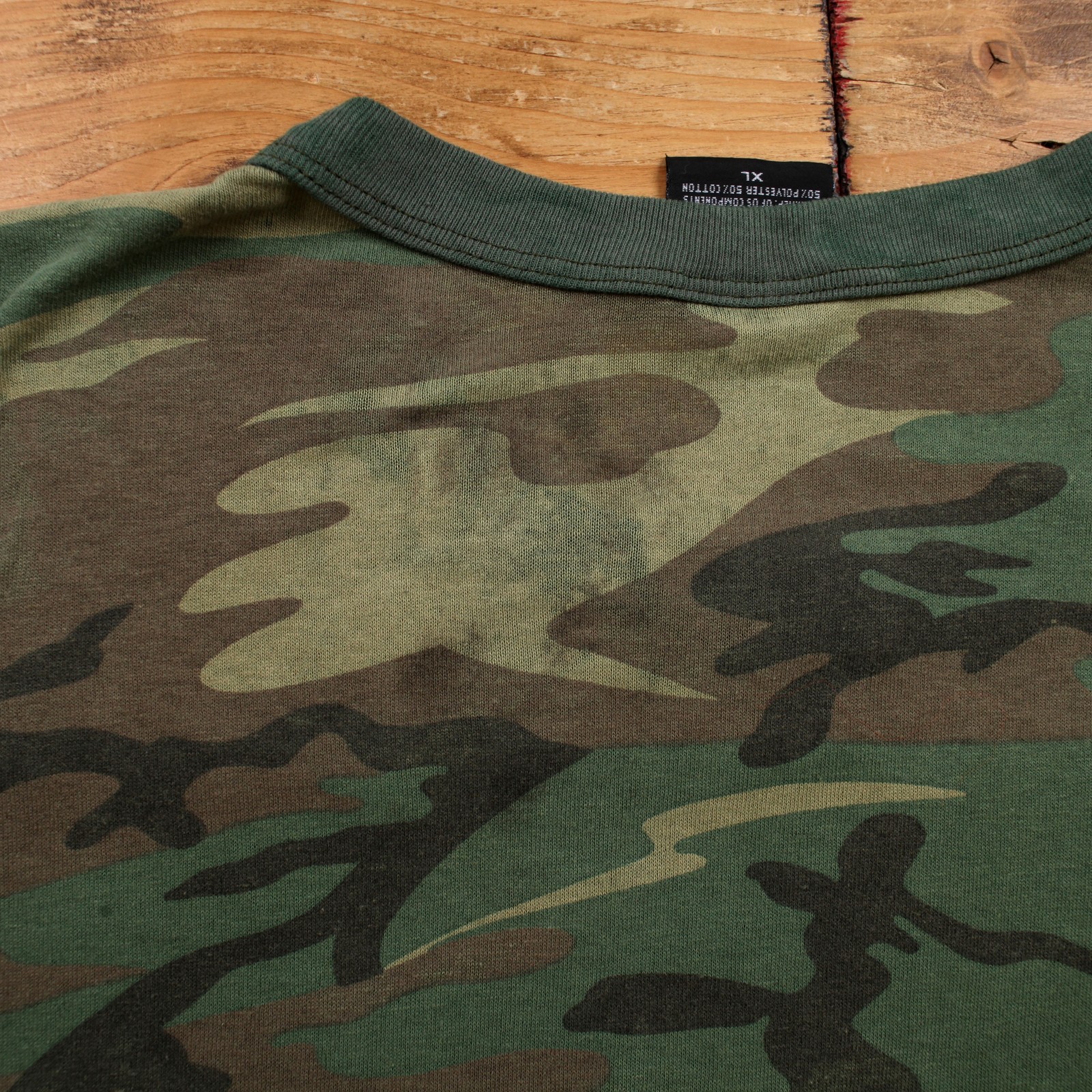 Rothco T-shirt XL Mens 00s Green Camouflage Print Military Army Tactical Outdoor