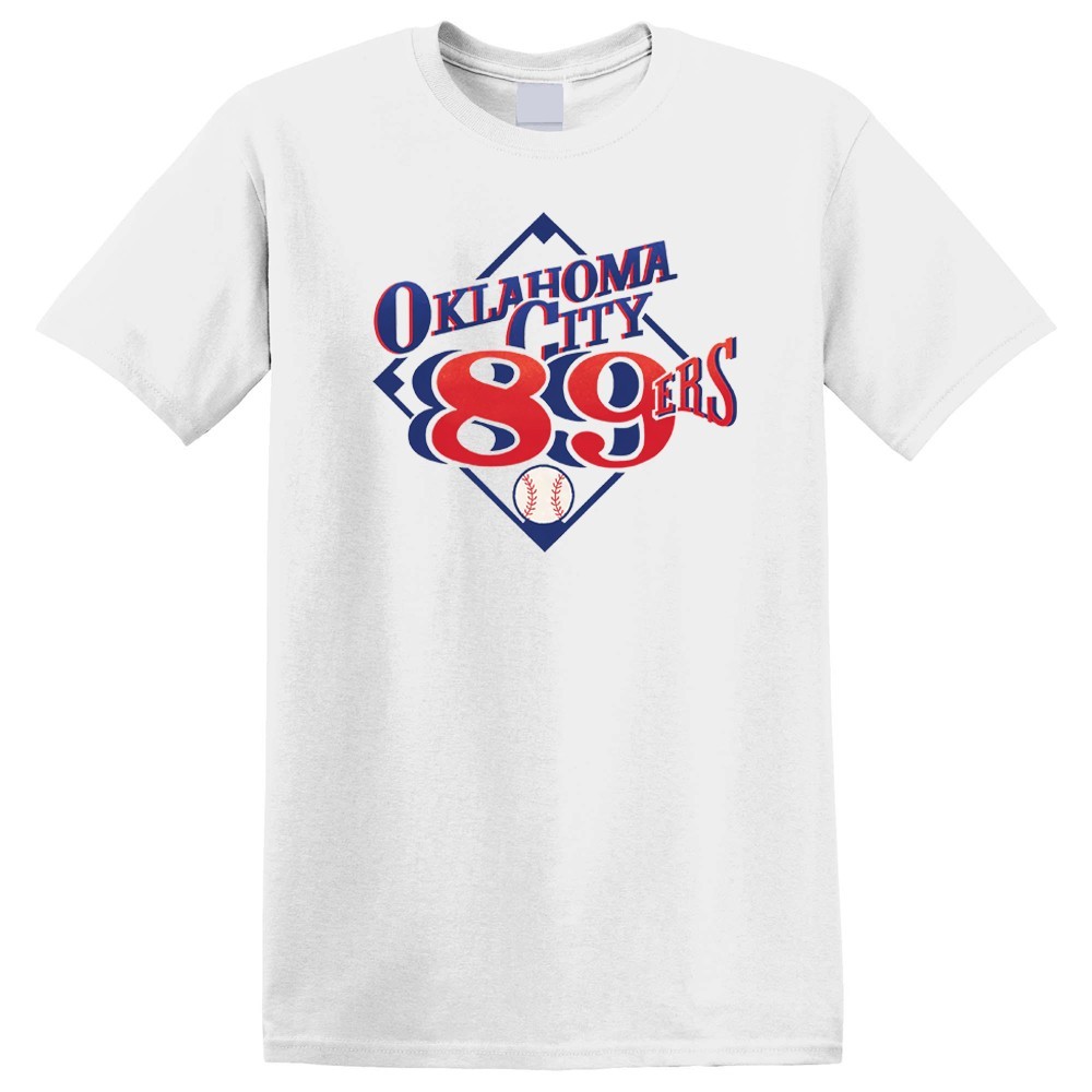 Oklahoma City 89ers Baseball Classic Club League Men’s White Size S to 5XL