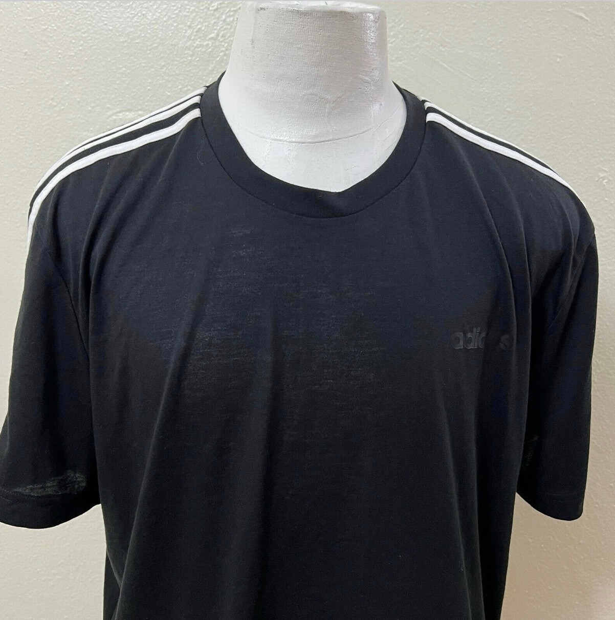 Adidas Climalite Men’s Size XL Solid Black Workout Running Crew-Neck T-Shirt