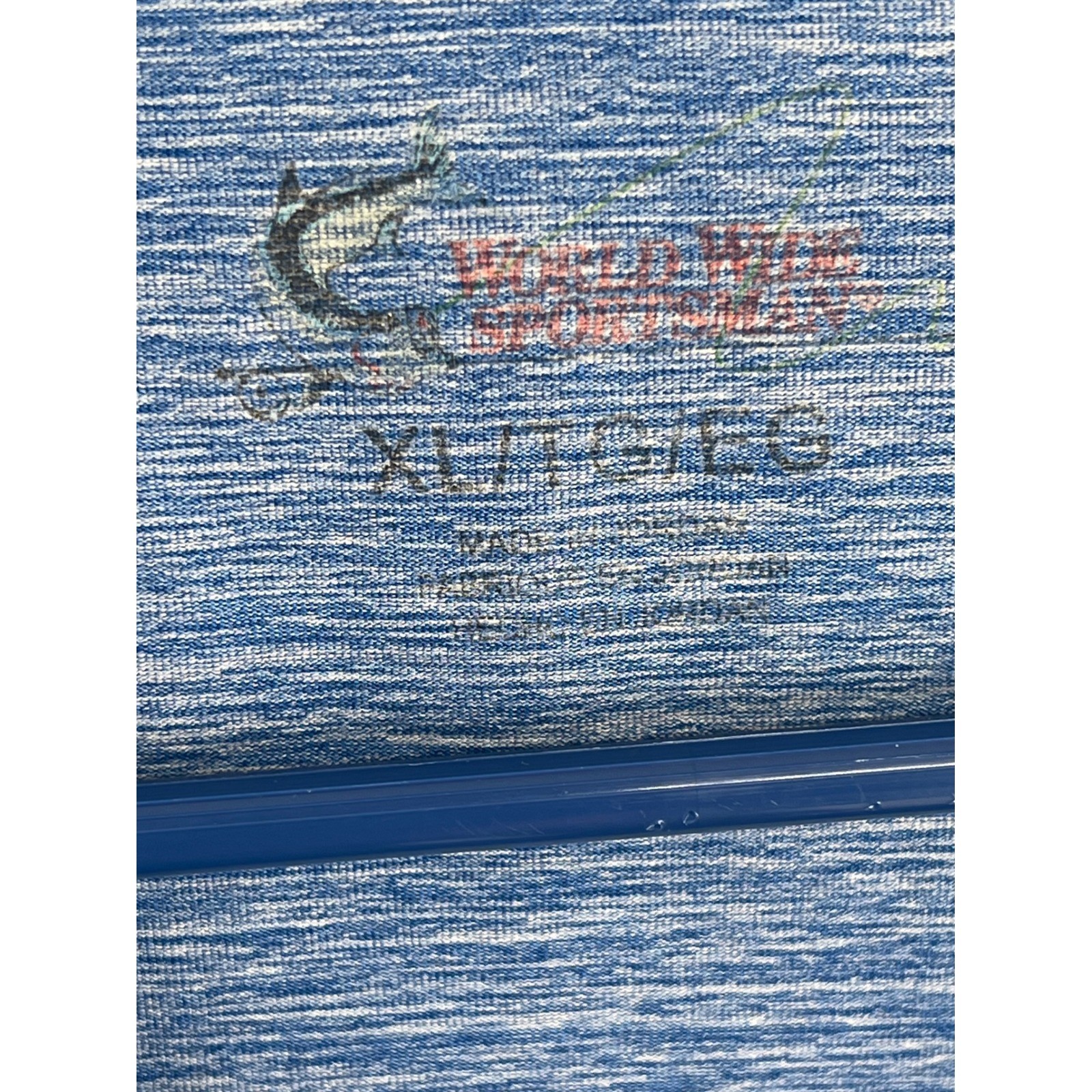 World Wide Sportsman Mens XL Blue Heathered Fishing Graphic T-Shirt Short Sleeve