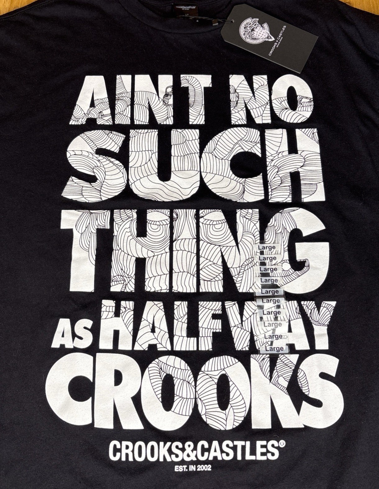 Crooks & Castles Ain’t No Such Things As Halfway Crooks Graphic T Shirt Large