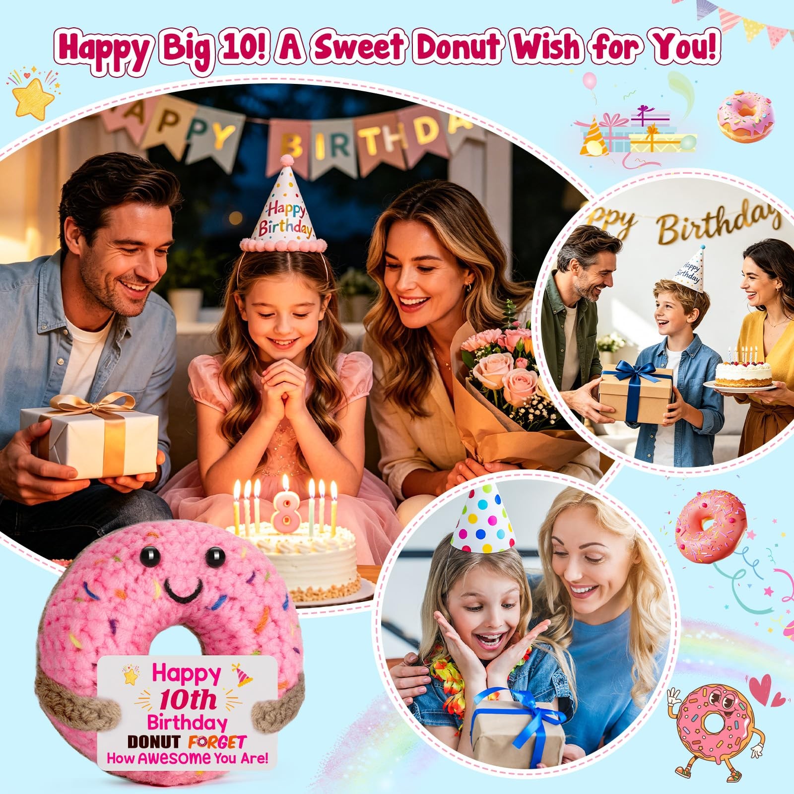 BuiltFit 10 Year Old Birthday – 10th Birthday Gifts for Girls | Cute Handmade…