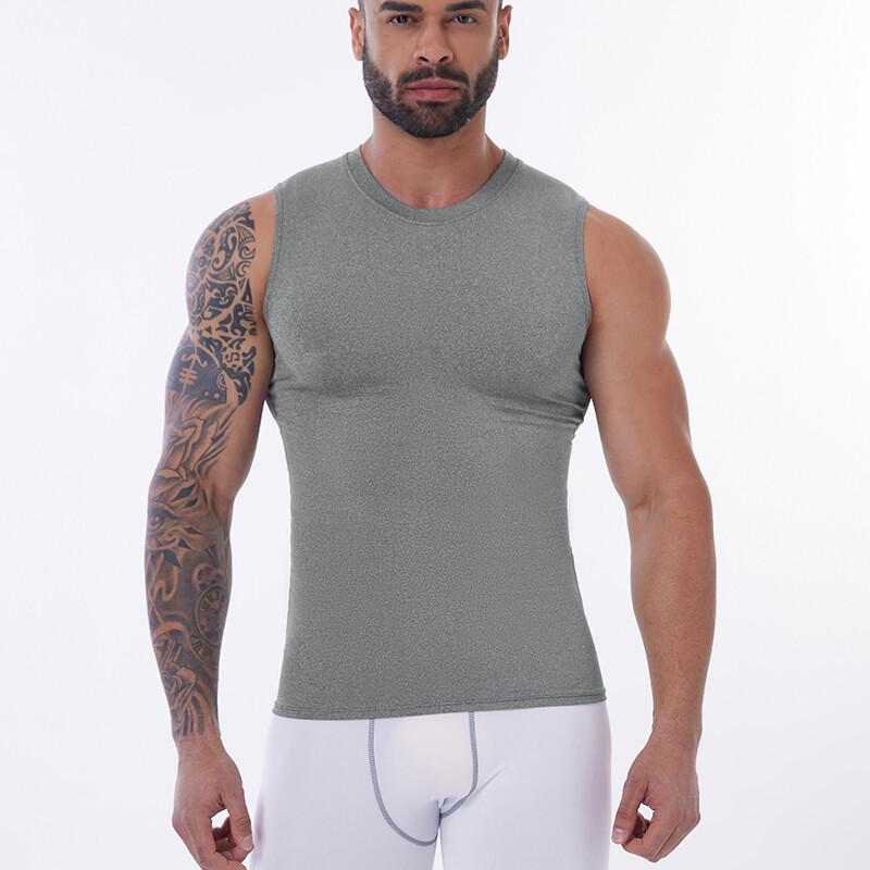 Men’s Cool Dry Compression Base Layer Tank Top Sports Running Basketball Workout