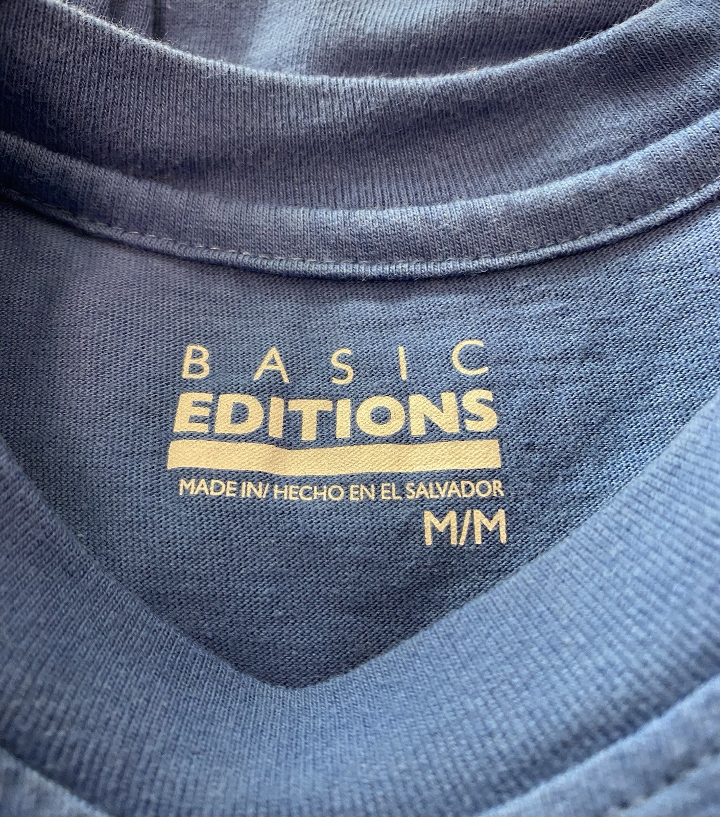 Basic Editions Men’s Crewneck T-Shirts; Set Of 1-Orange & 1-Blue (Size M)