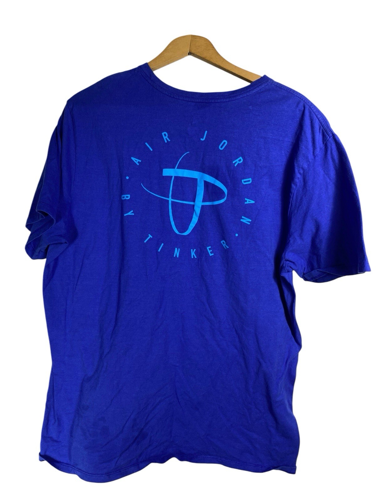 Air Jordan T Shirt Size XL Blue Tinker Sneaker Graphic Shoe Top Mens Nike