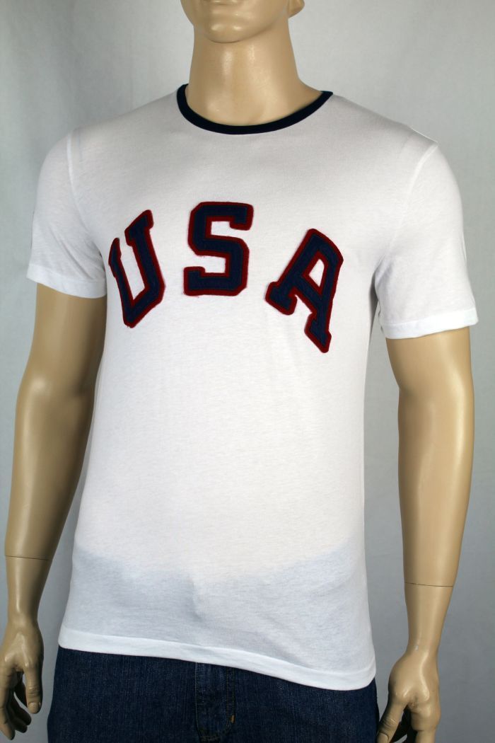 Polo Ralph Lauren White Custom Fit USA Olympic Tee Shirt NWT
