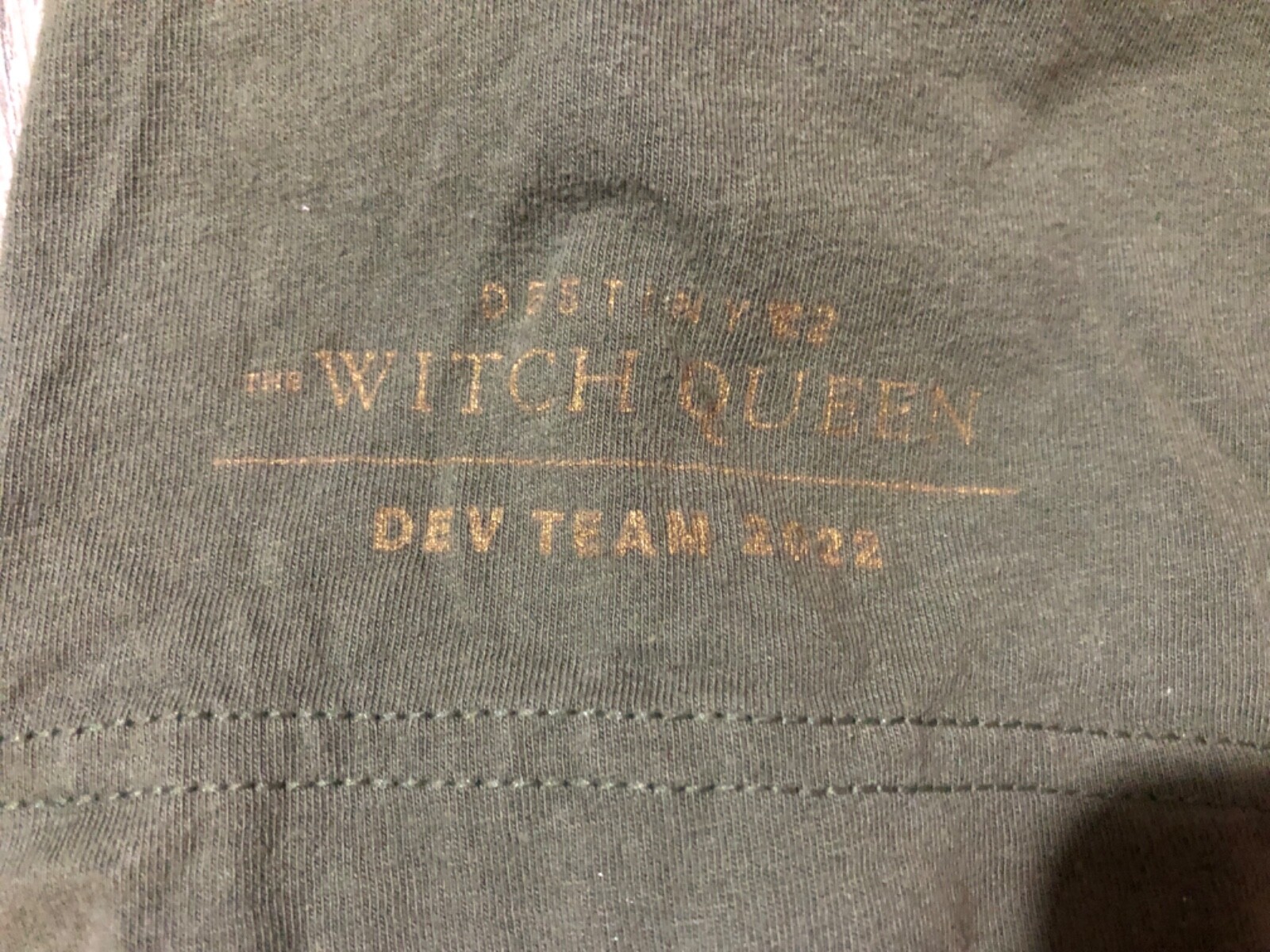 Destiny 2 Witch Queen Dev Team 2022 T-Shirt (Worn and stained)