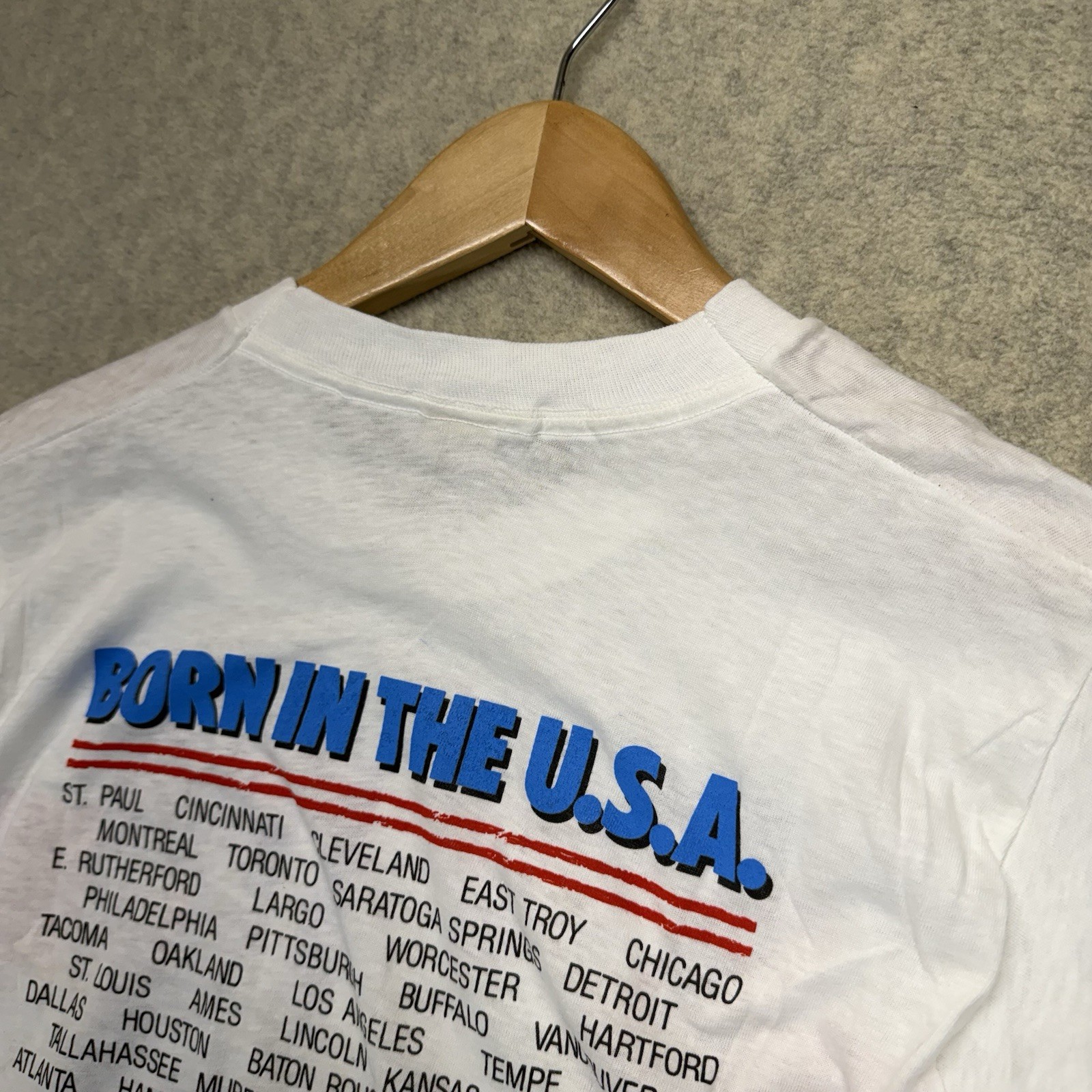 Vintage 1985 Bruce Springsteen Born In The U.S.A. Tour T Shirt Large