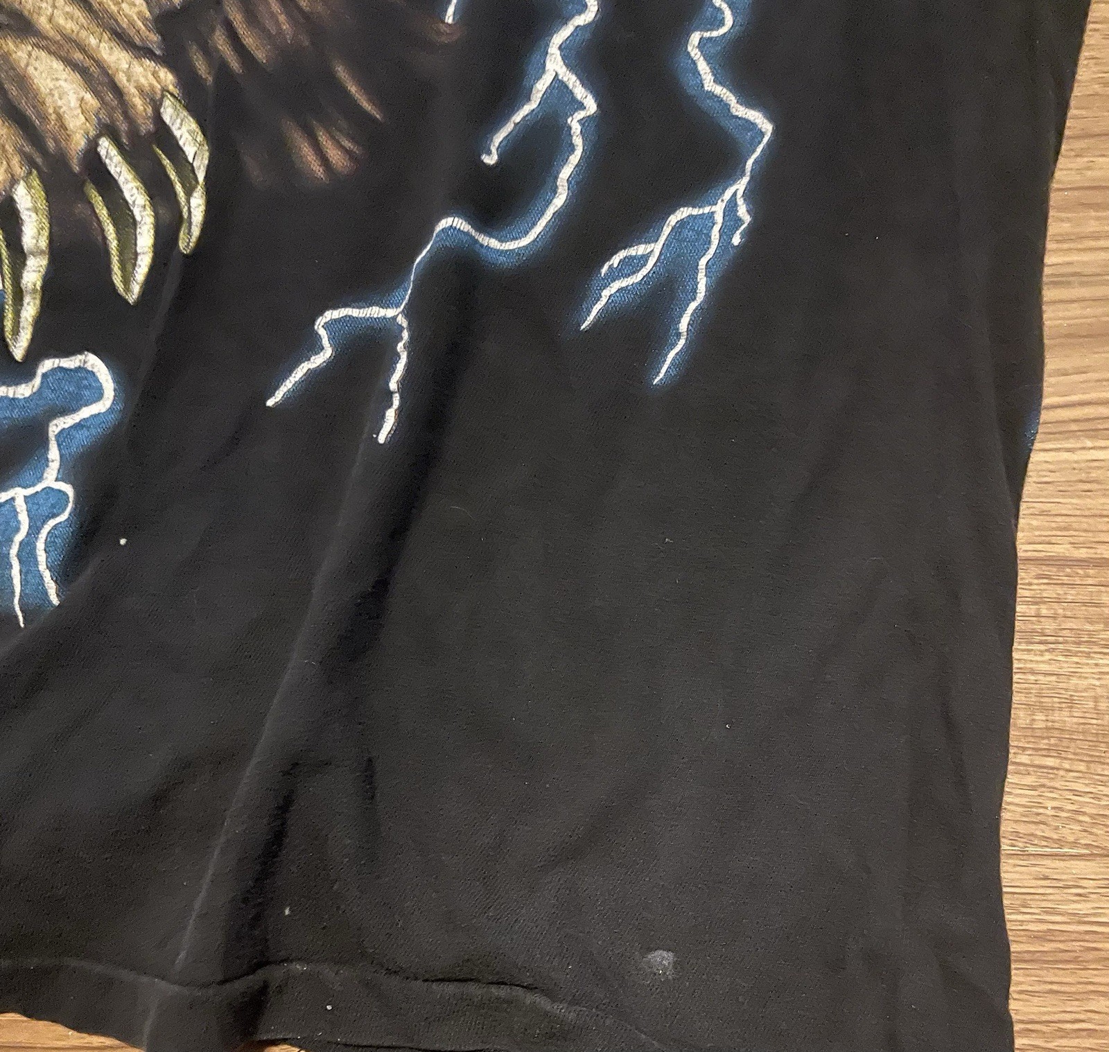 Vintage 90s American Thunder Grizzly Bear Shirt Size XL USA Single Stitch Aop